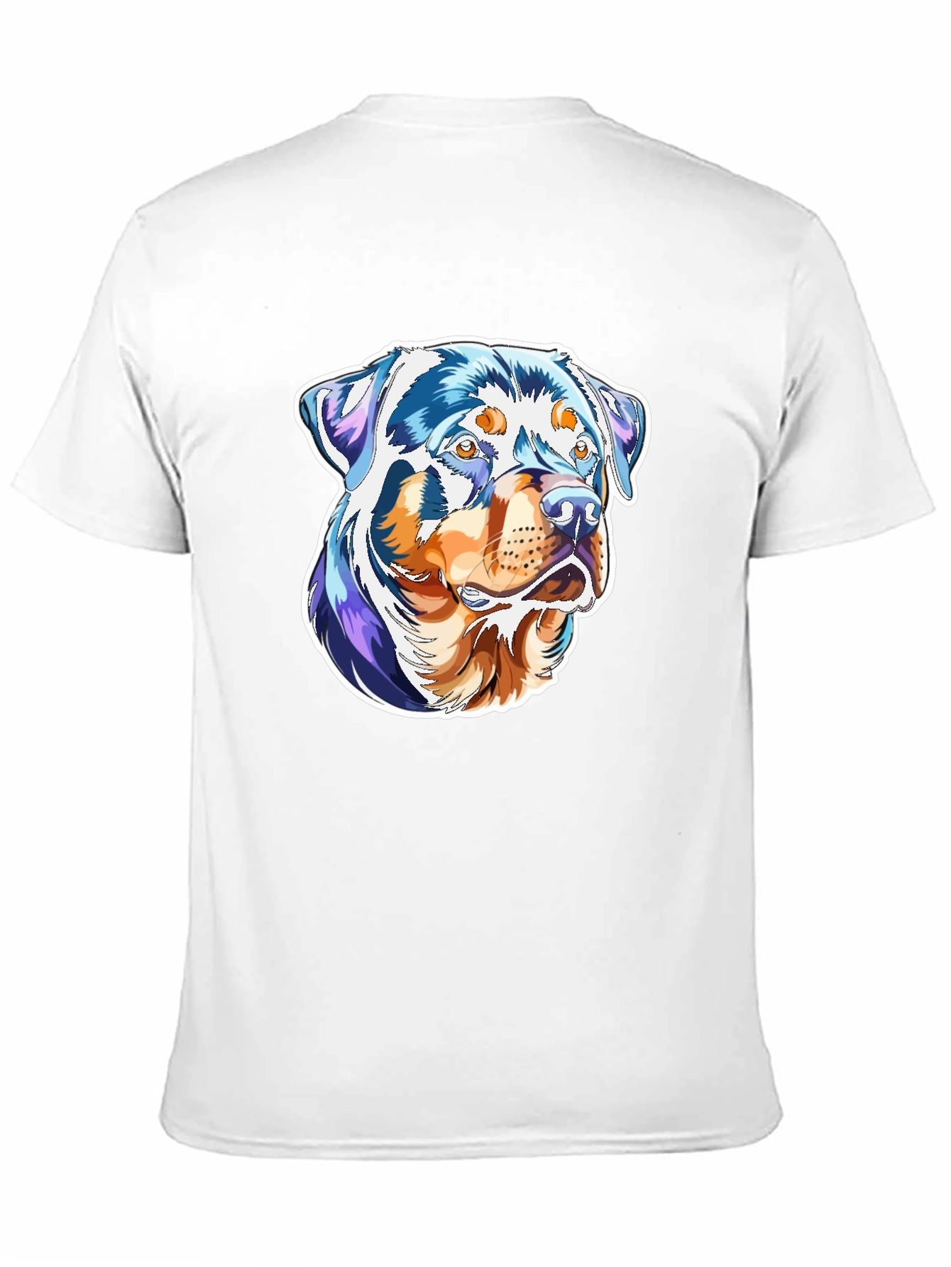 Rottweiler Dog Art Print Black T-Shirt