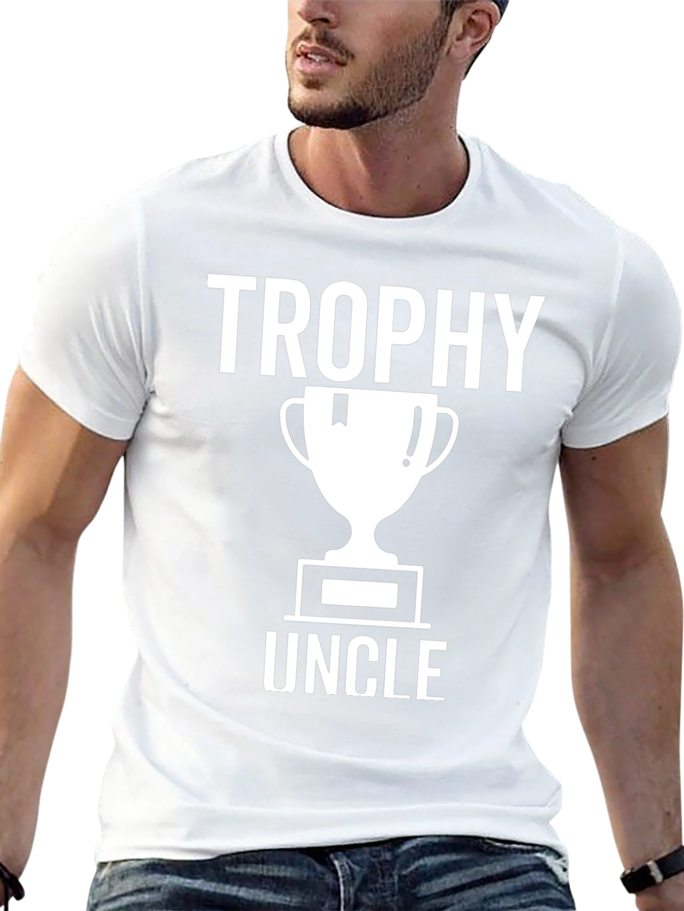 Trophy Uncle Graphic T-Shirt - Fun Novelty Tee