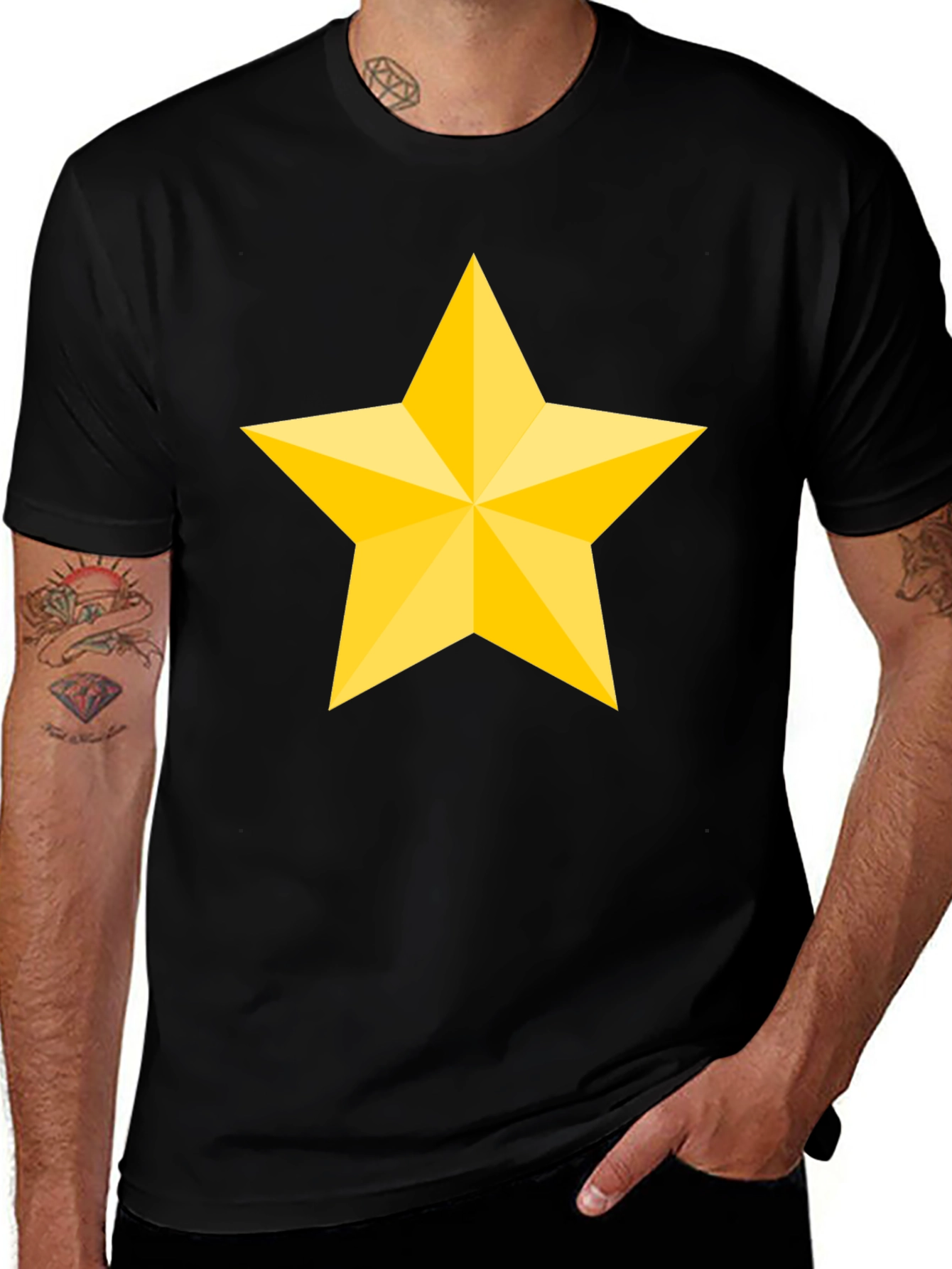Star Graphic Tee - Mens Black T-Shirt