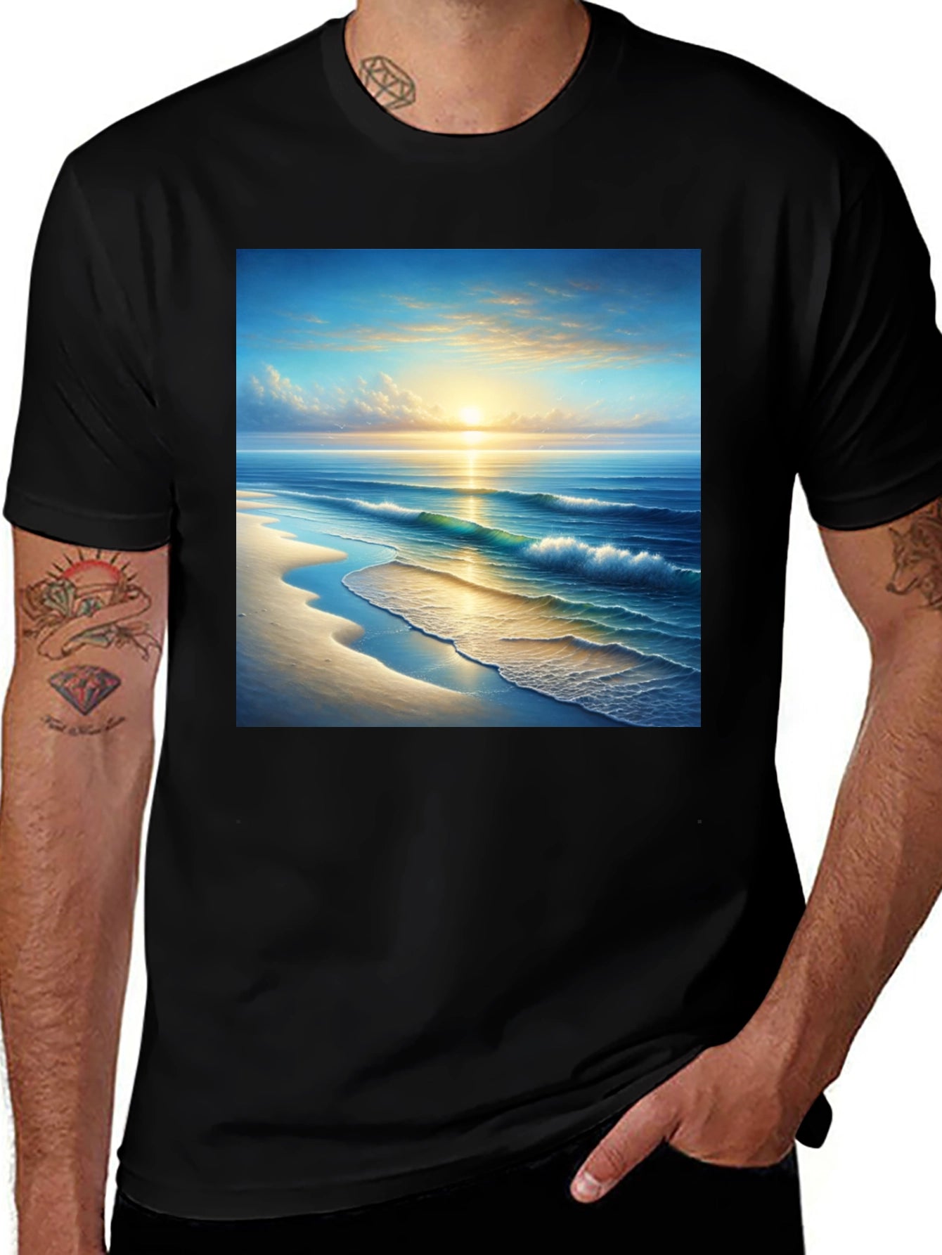 Sunset Beach Graphic T-Shirt