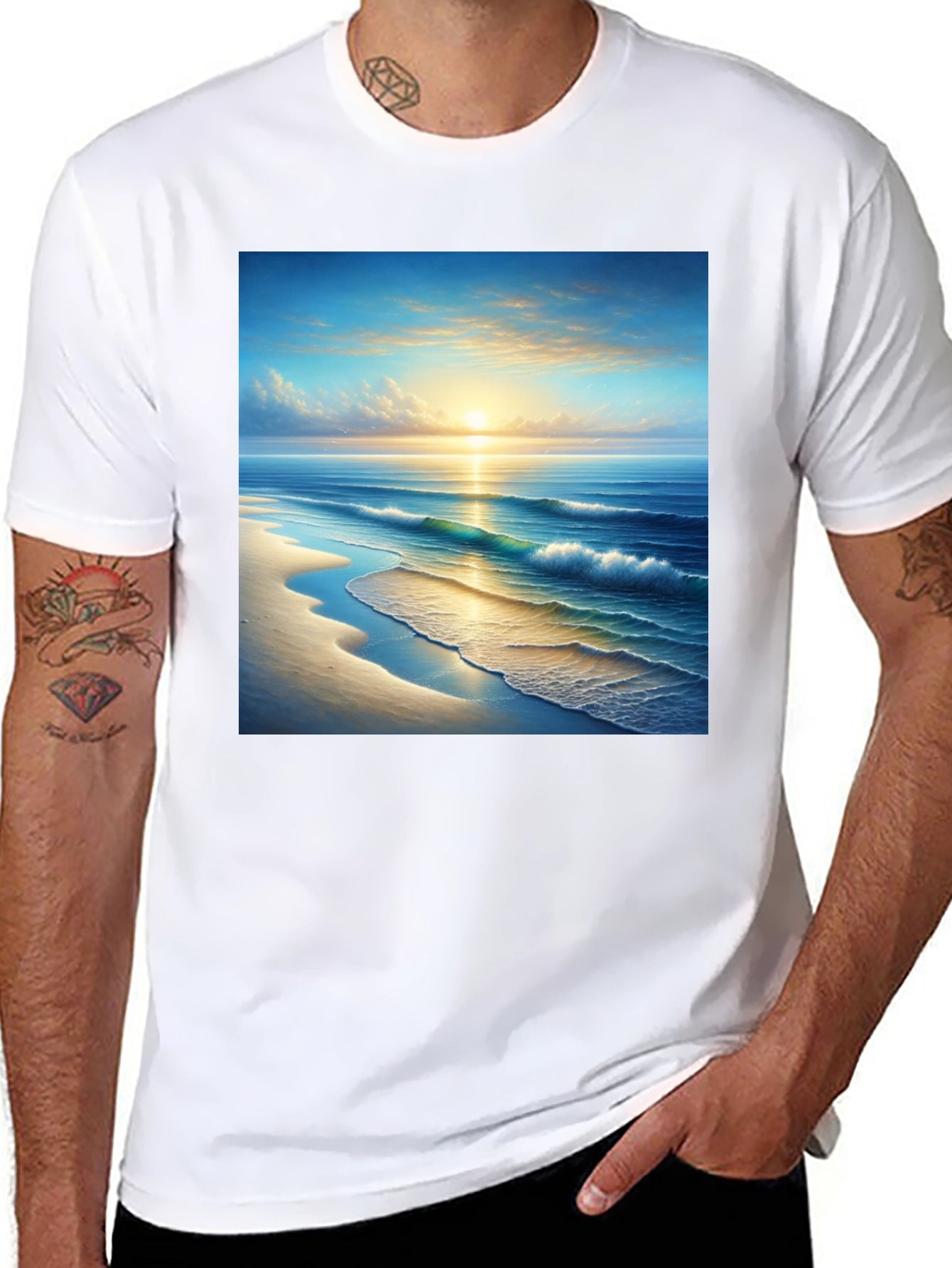 Sunset Beach Graphic T-Shirt