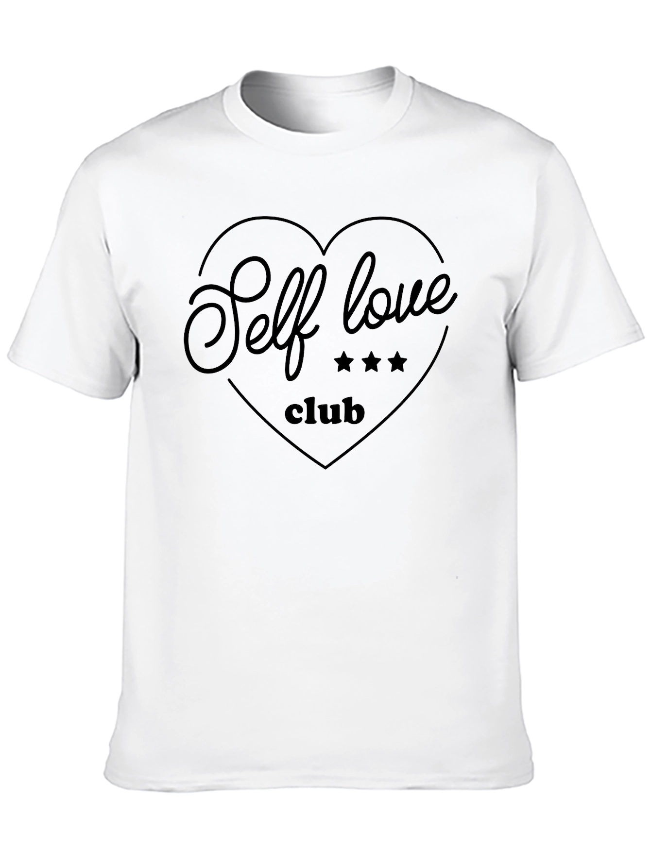Self Love Club Graphic Tee - Black Cotton Shirt