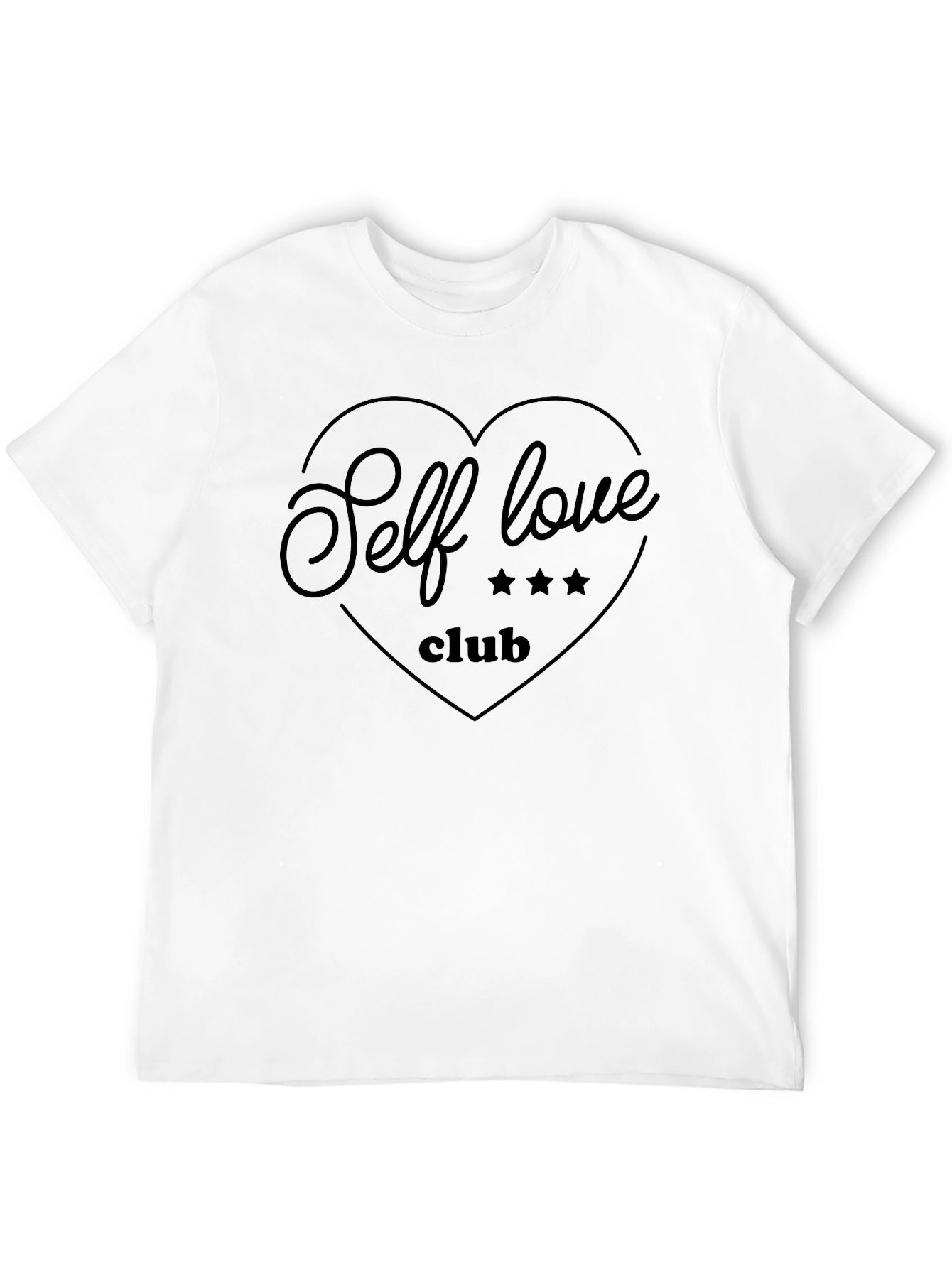Self Love Club Graphic Tee - Black Cotton Shirt