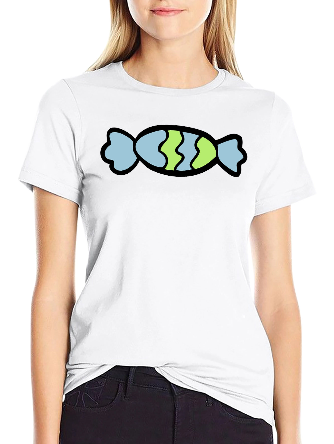 Candy Graphic T-Shirt - Black Cotton Tee