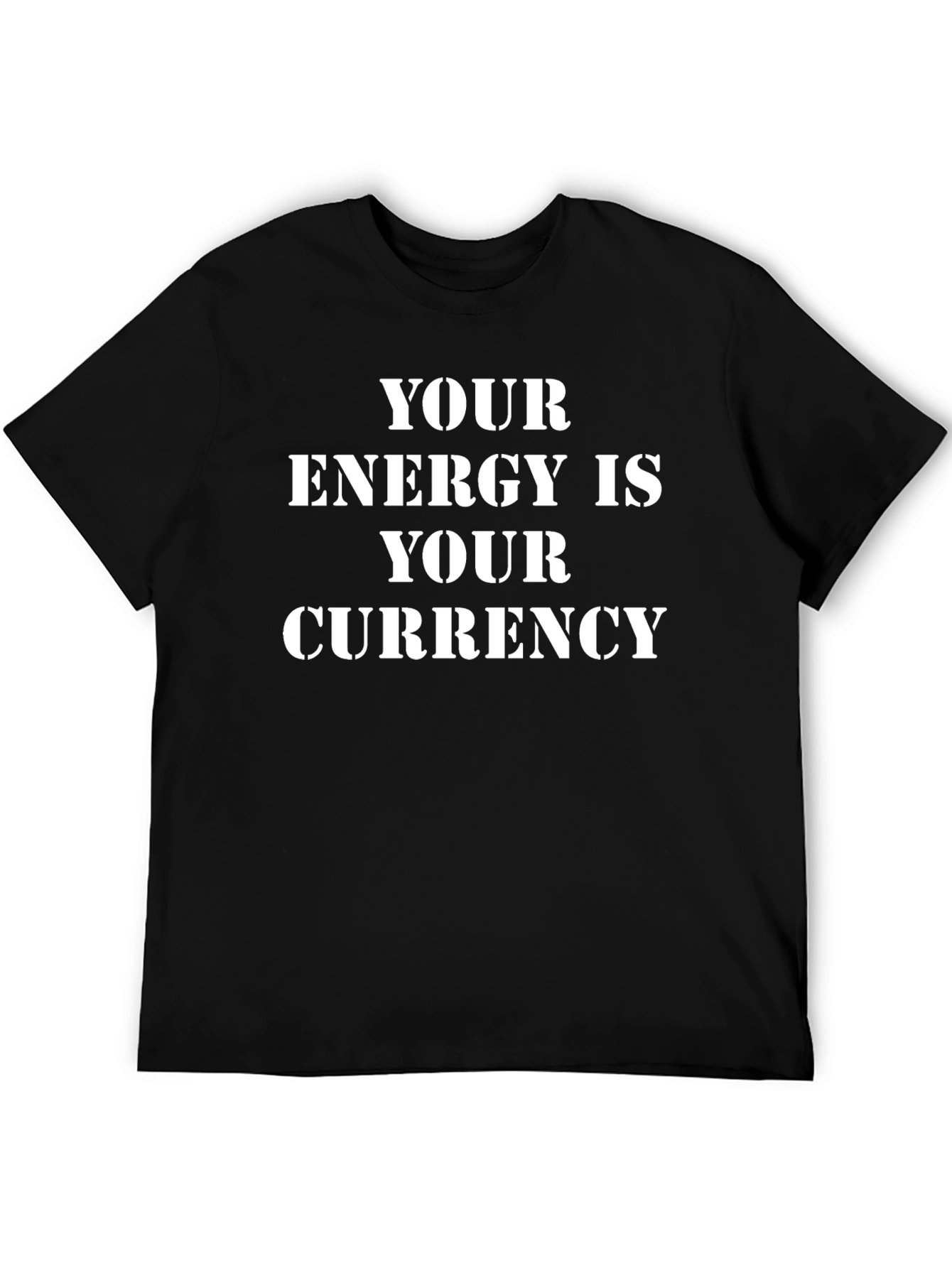Energy is Currency Black Graphic Tee