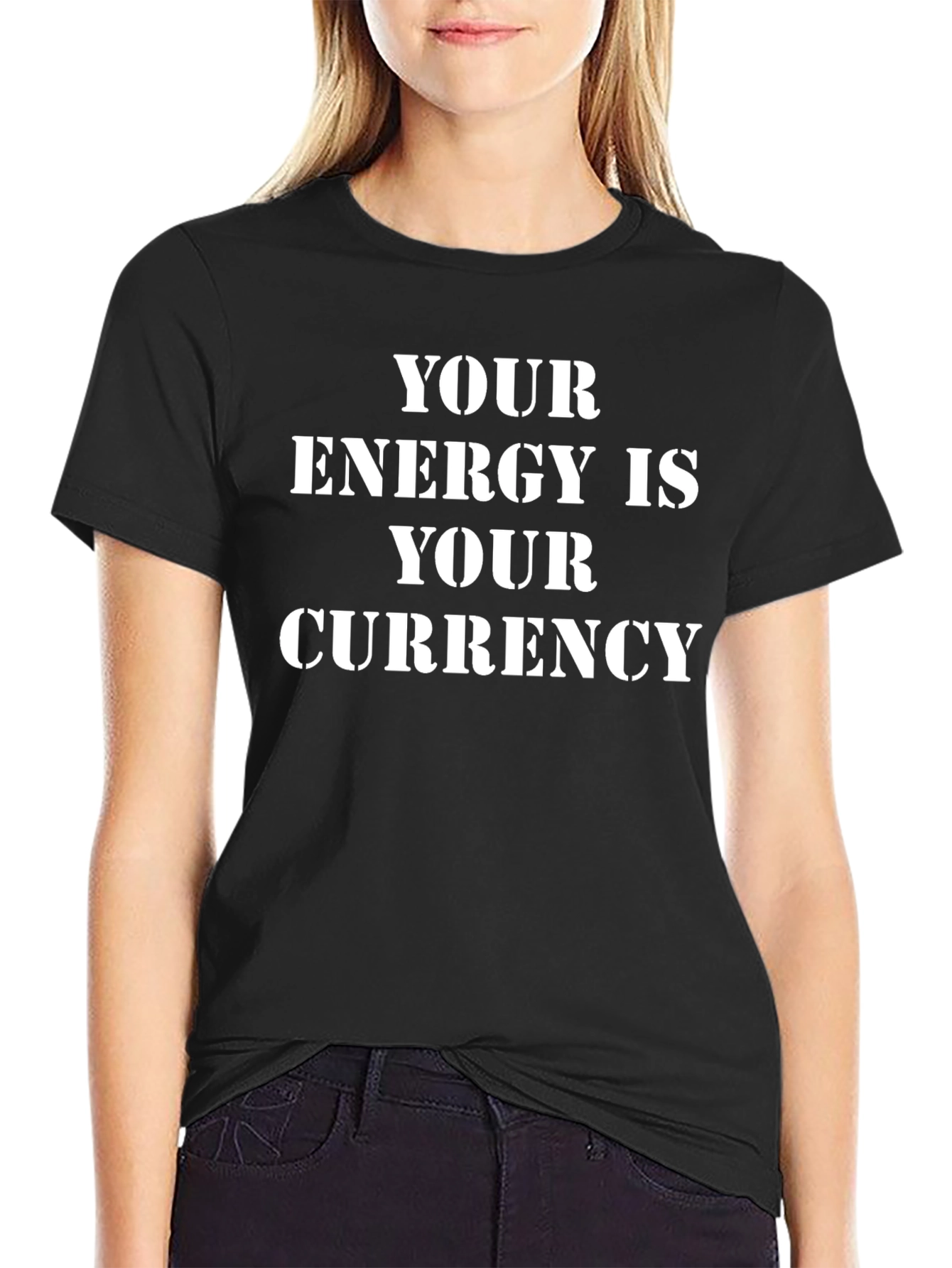 Energy is Currency Black Graphic Tee