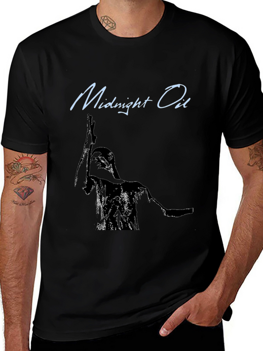 Midnight Oil Band Tee - Classic Album Cover Graphic T-Shirt