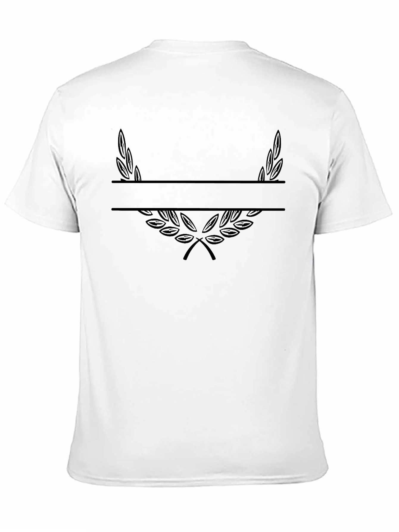 Black Laurel Wreath Customizable T-Shirt