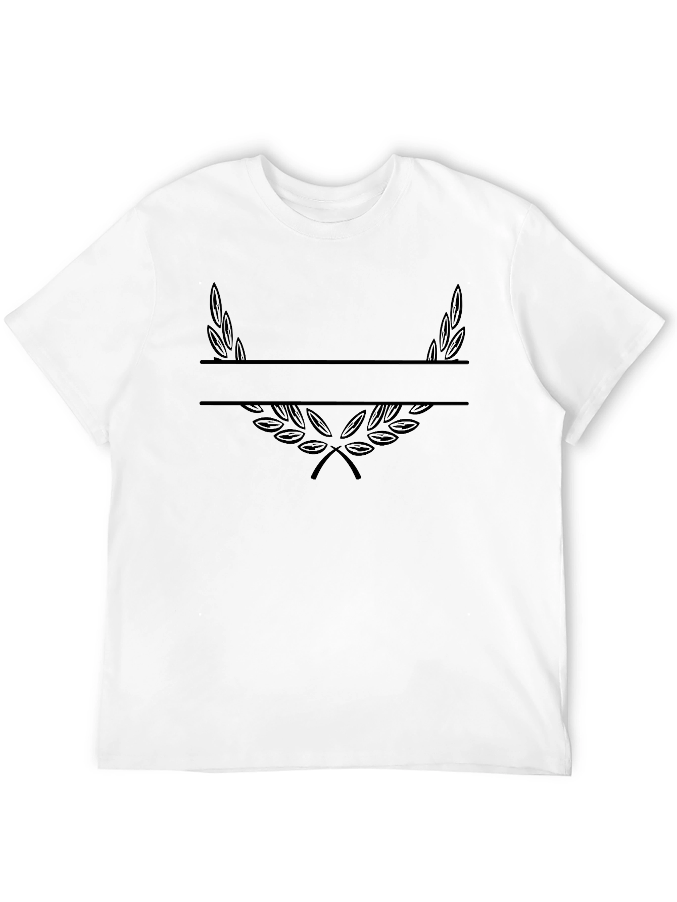 Black Laurel Wreath Customizable T-Shirt