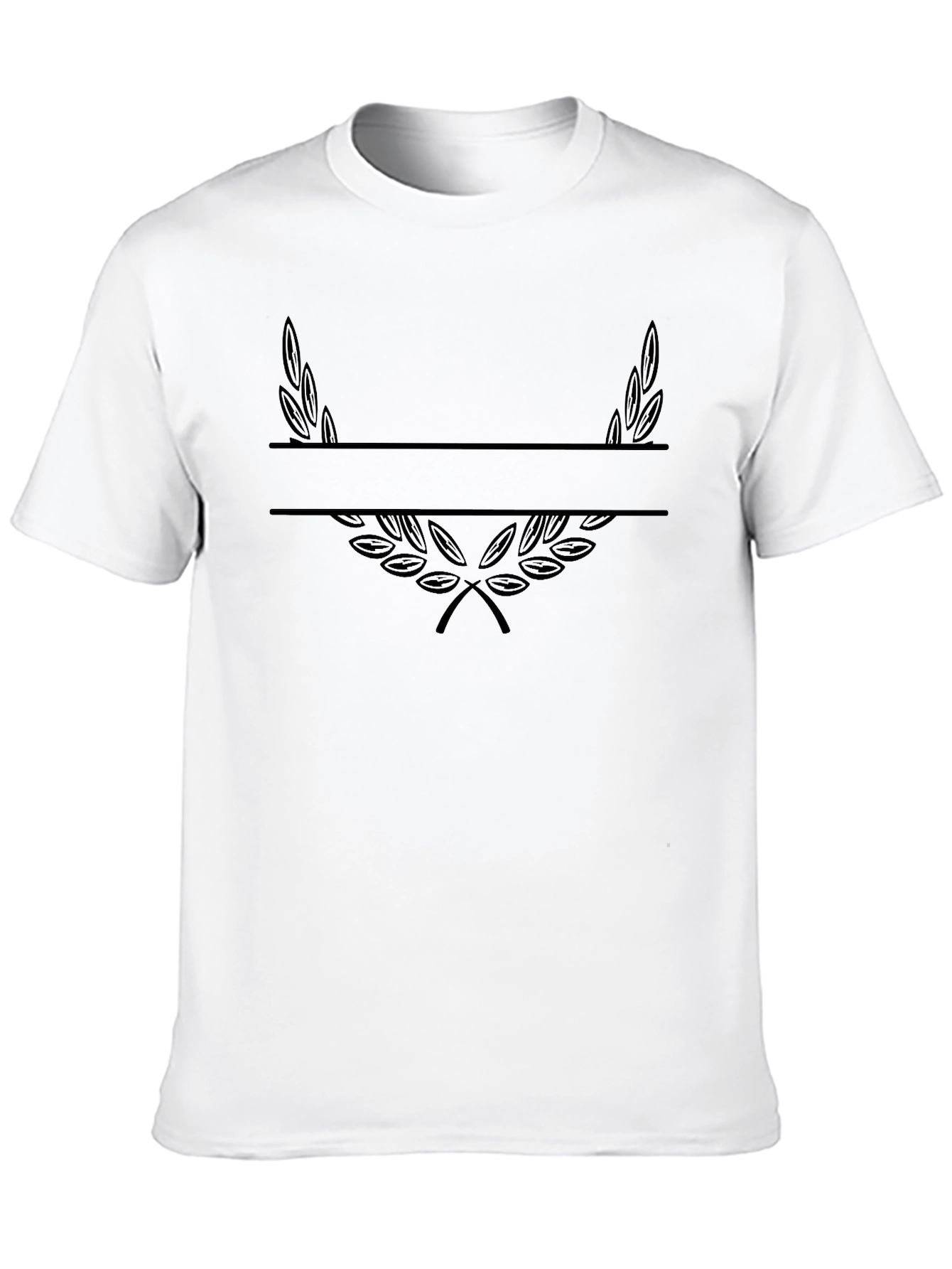 Black Laurel Wreath Customizable T-Shirt