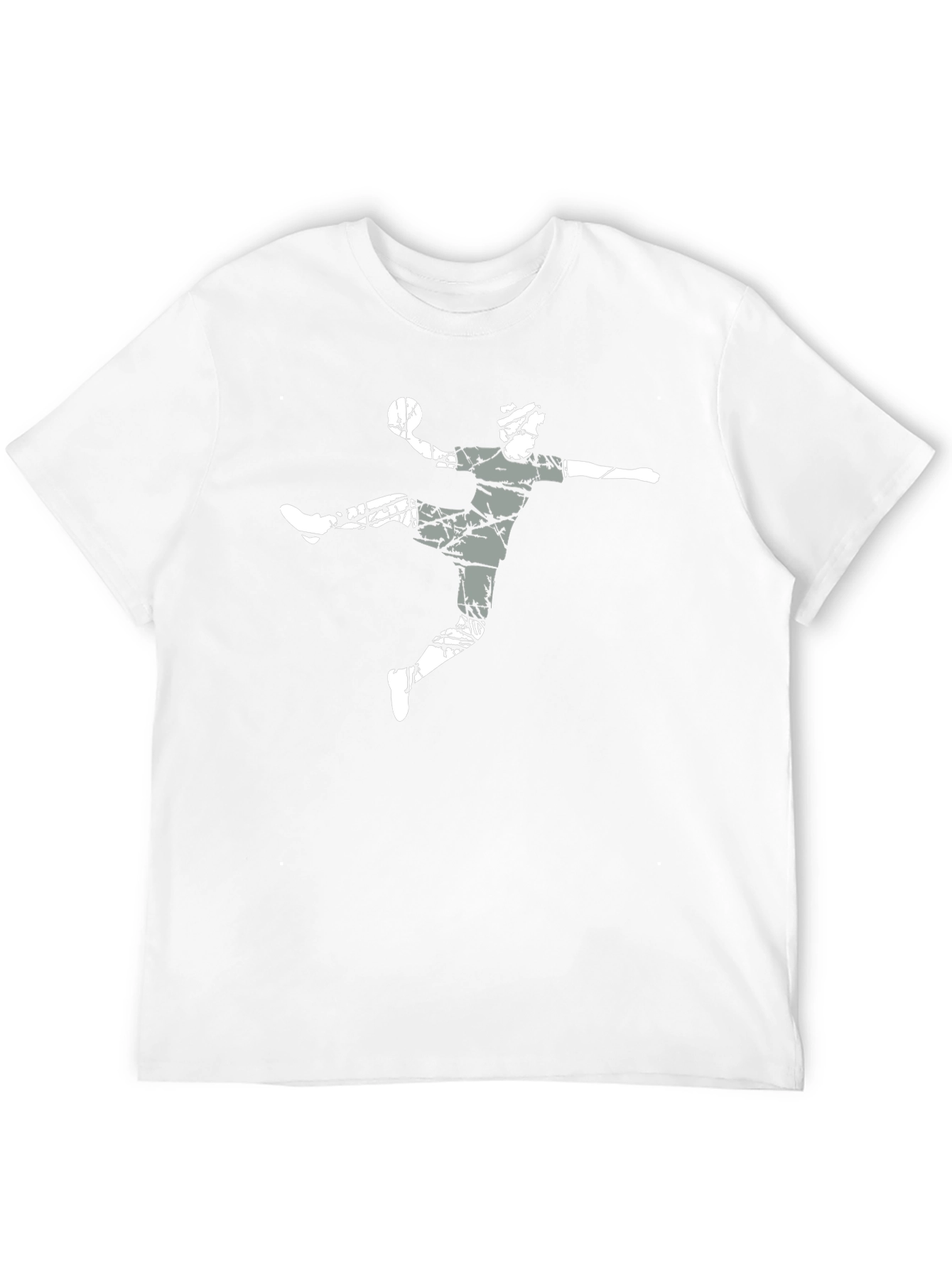 Handball Player Graphic Tee - Black Cotton T-Shirt