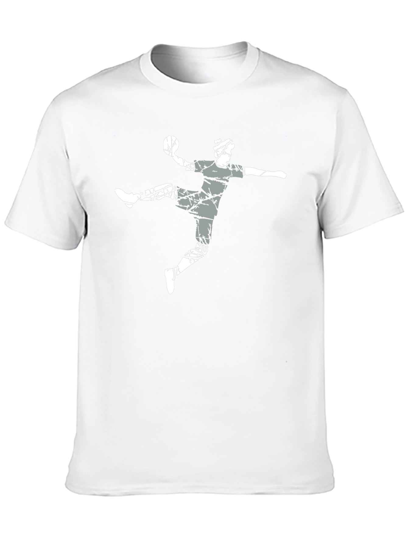 Handball Player Graphic Tee - Black Cotton T-Shirt
