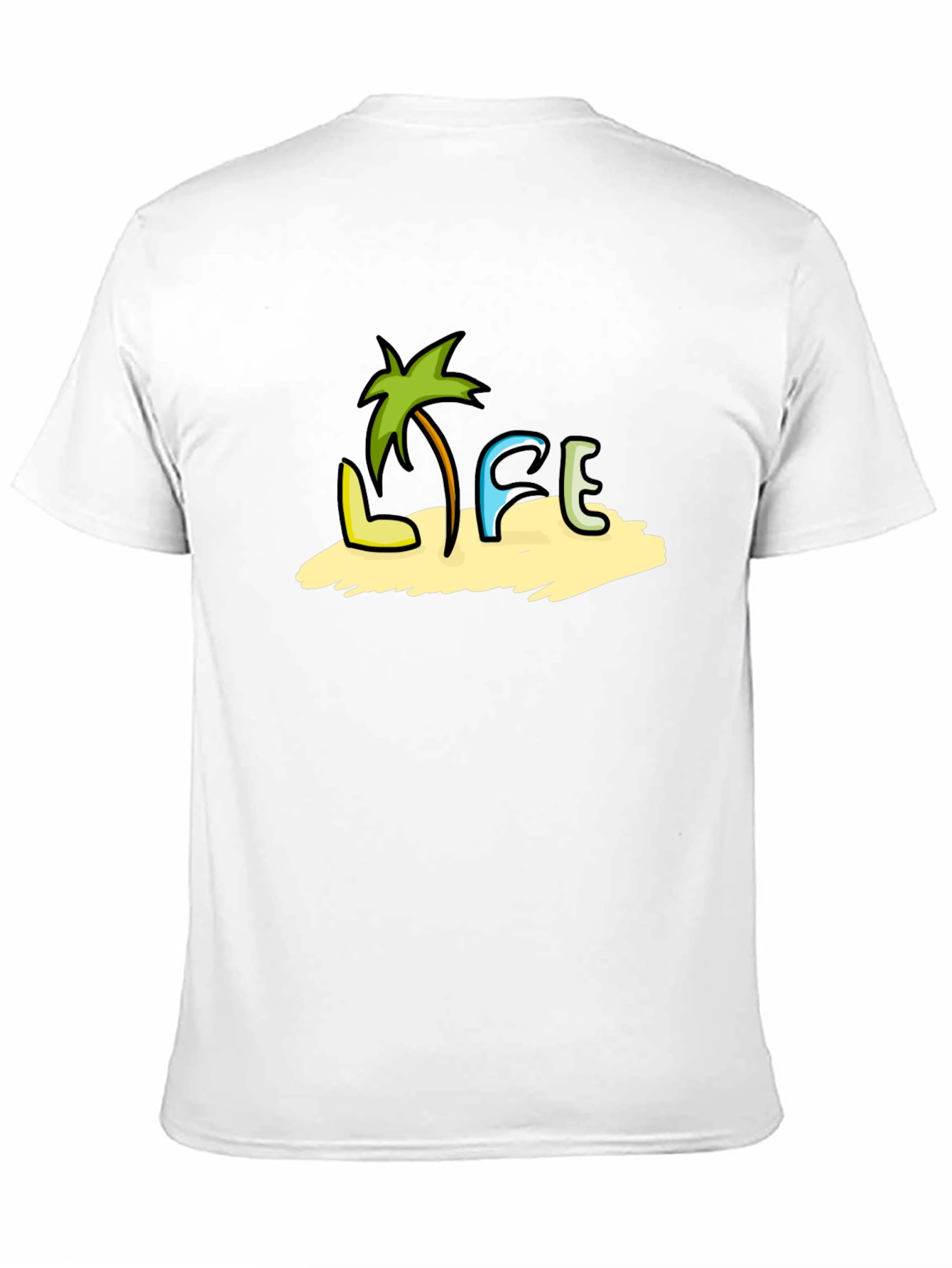 Tropical Life Black T-Shirt - Beach Vibes