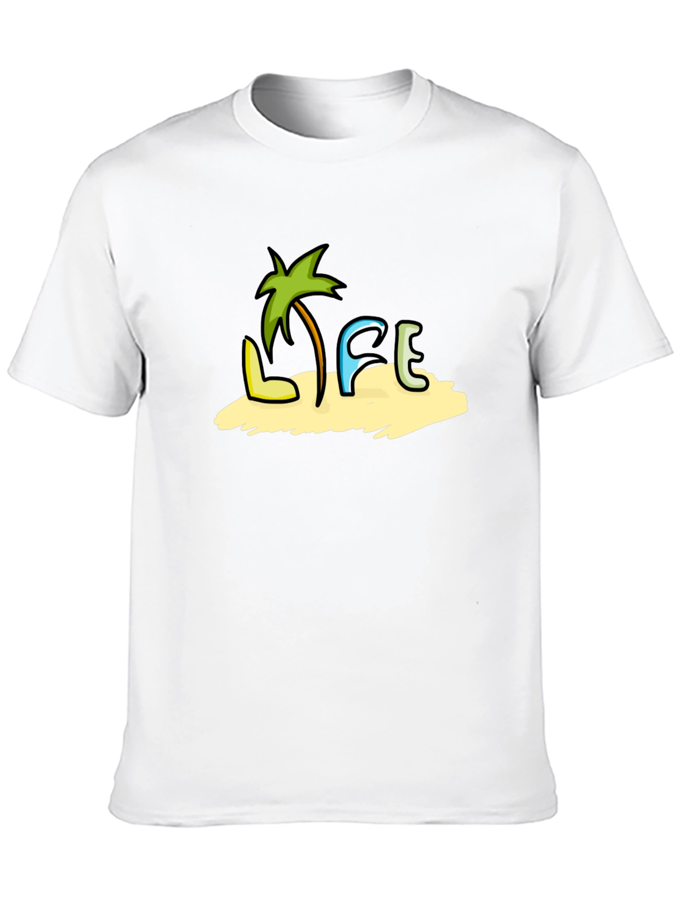Tropical Life Black T-Shirt - Beach Vibes