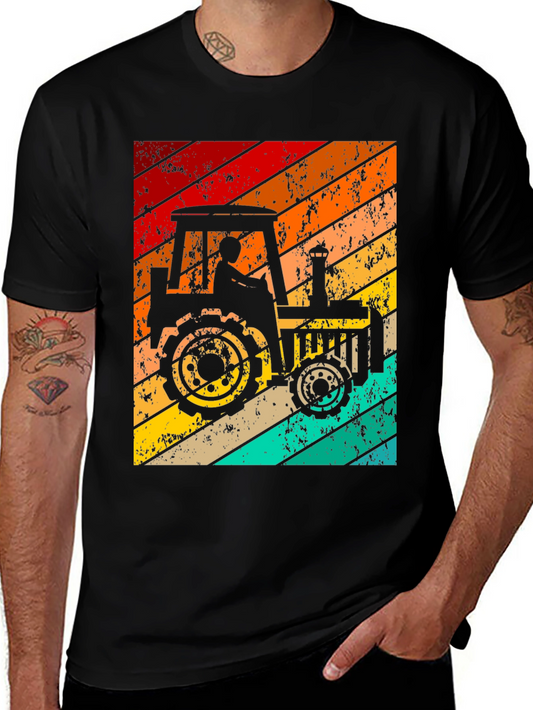 Retro Tractor Graphic T-Shirt