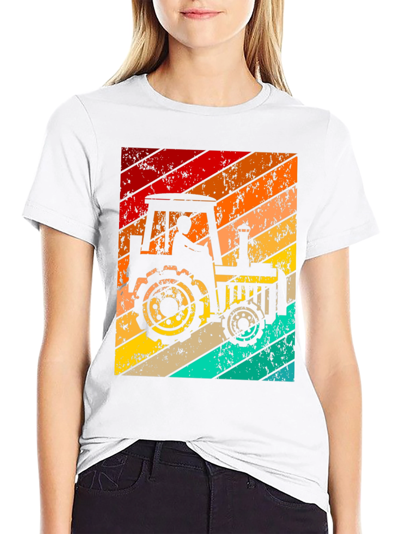 Retro Tractor Graphic T-Shirt