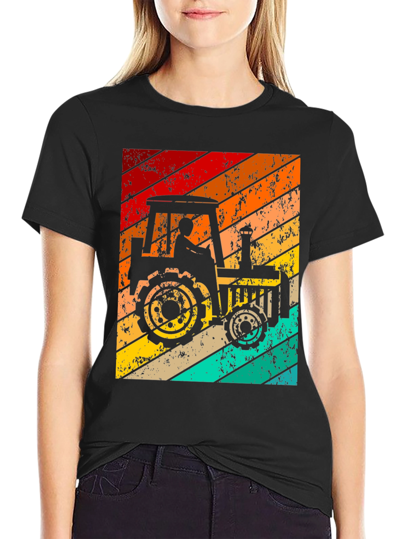Retro Tractor Graphic T-Shirt