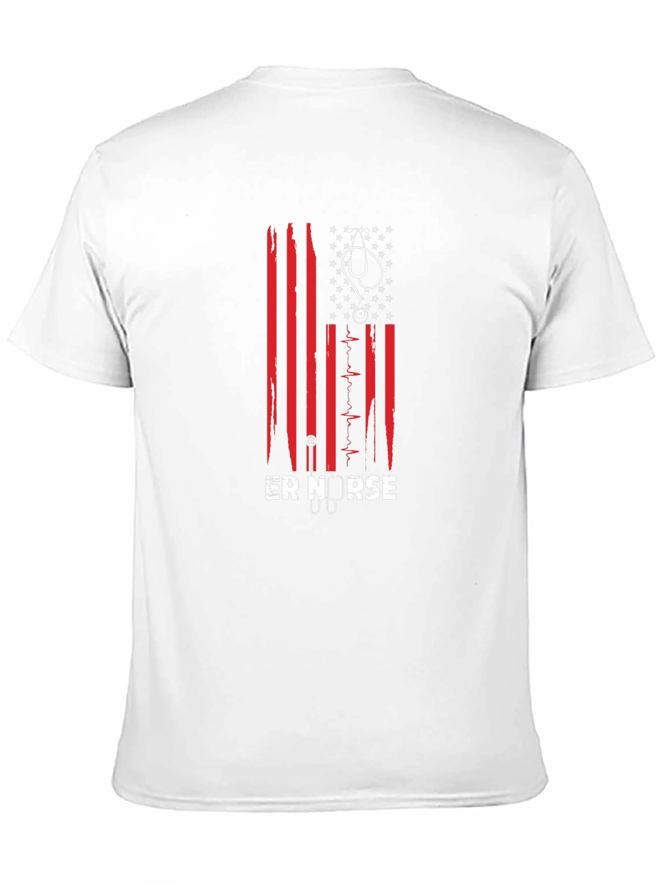 ER Nurse American Flag Graphic T-Shirt