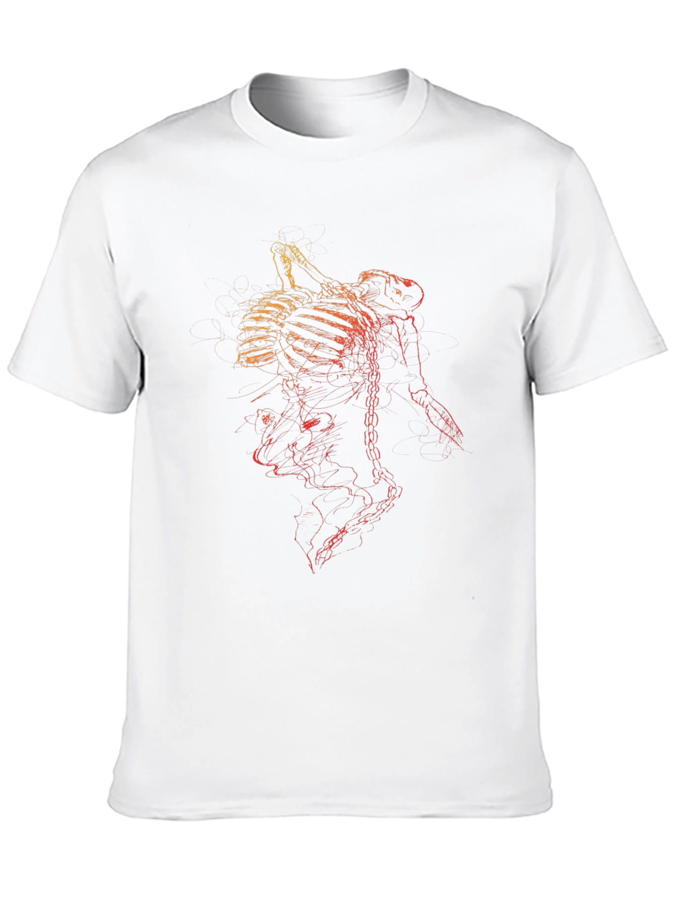 Grim Reaper Skeleton Graphic Print Black T-Shirt