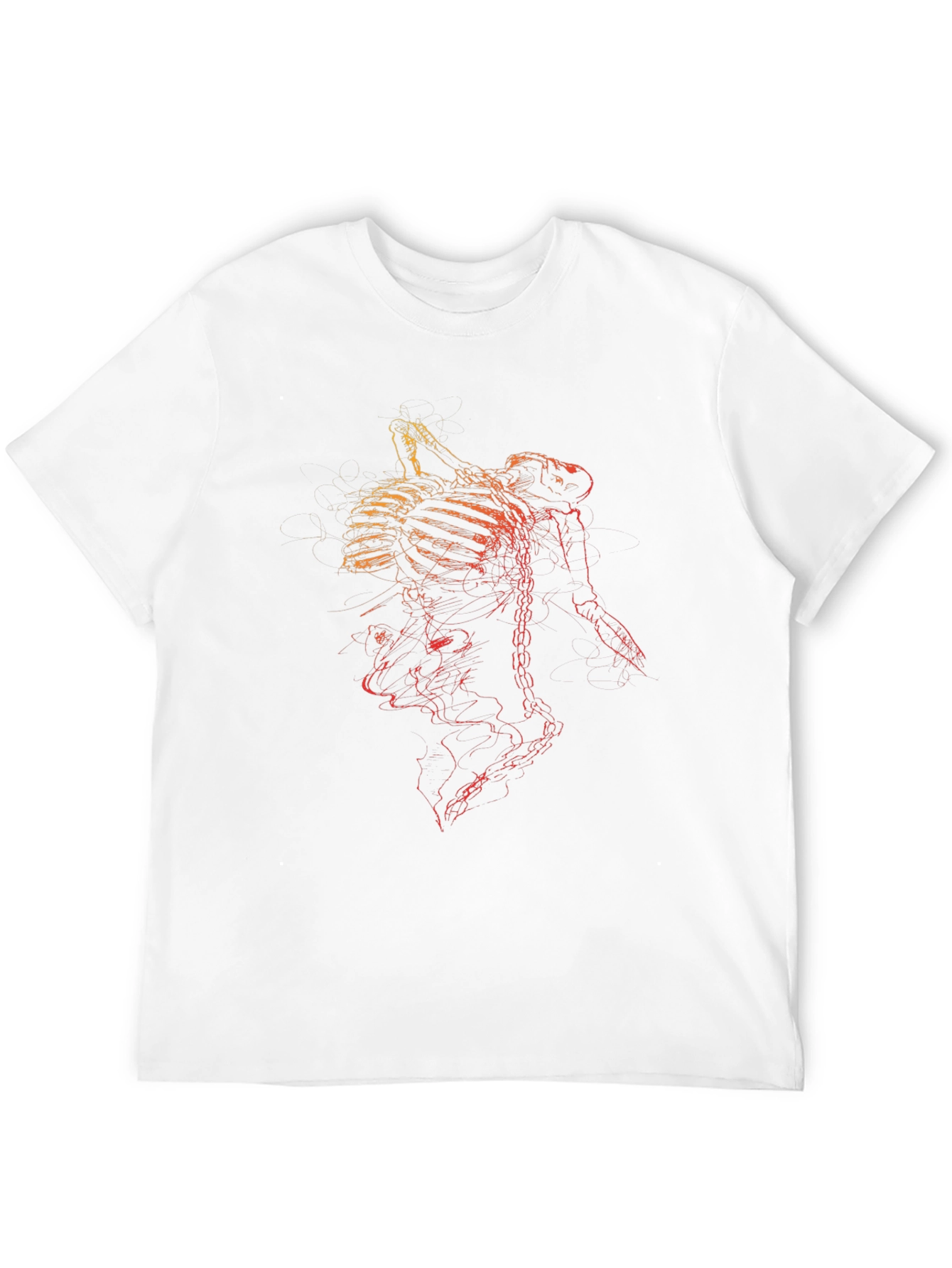 Grim Reaper Skeleton Graphic Print Black T-Shirt