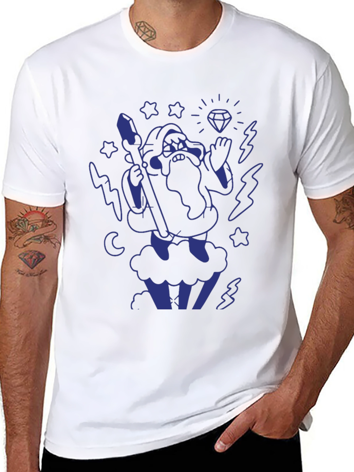 Wizard Graphic T-Shirt - Black Cotton Tee