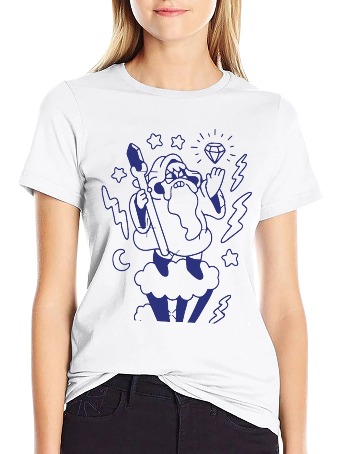 Wizard Graphic T-Shirt - Black Cotton Tee