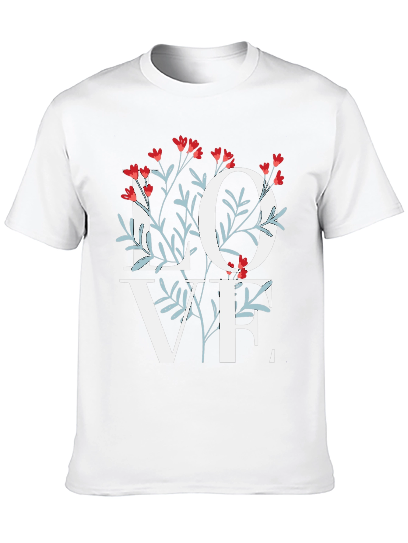 Floral Love Graphic Black T-Shirt