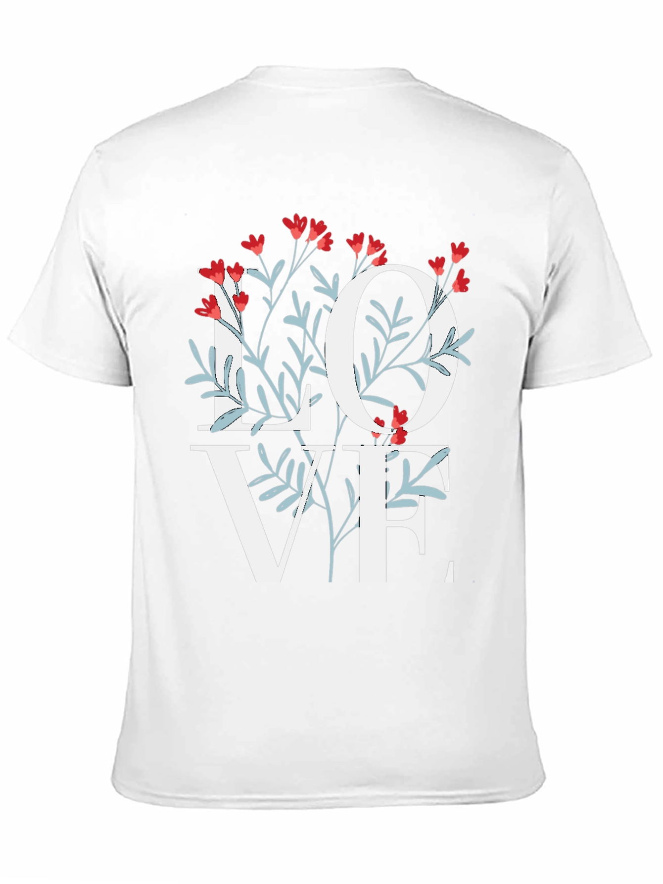 Floral Love Graphic Black T-Shirt