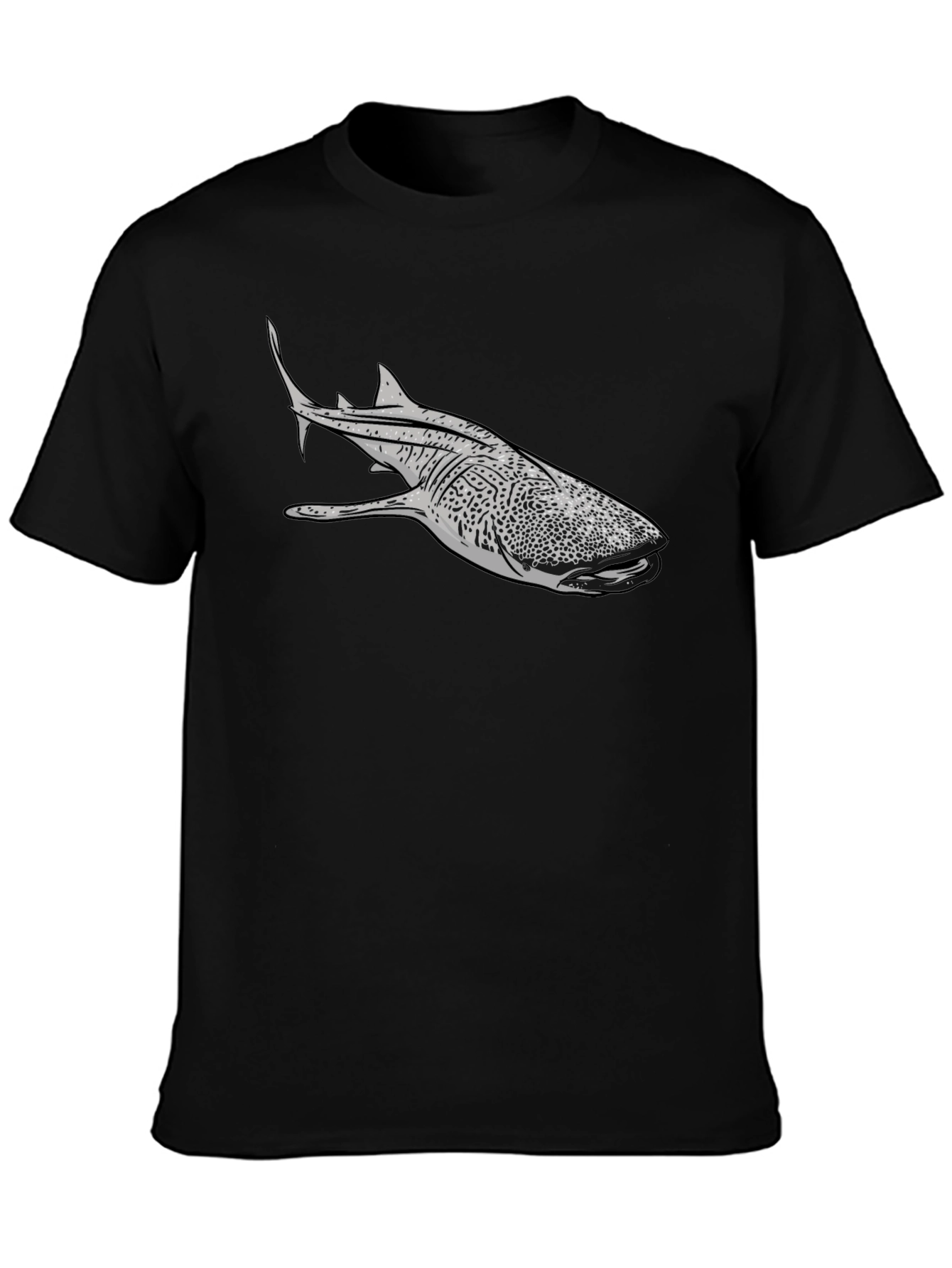 Whale Shark Graphic T-Shirt - Black Cotton Tee