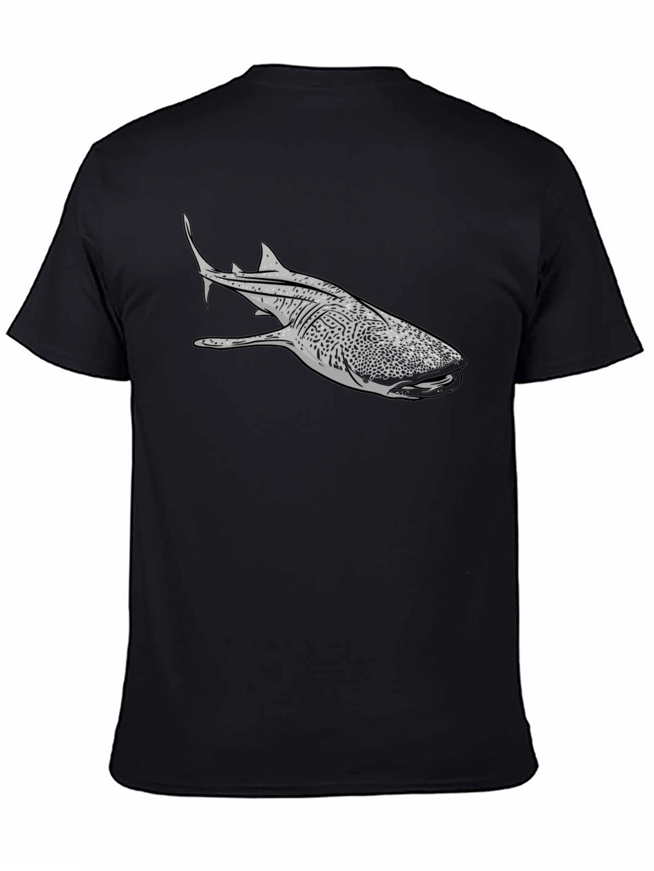 Whale Shark Graphic T-Shirt - Black Cotton Tee