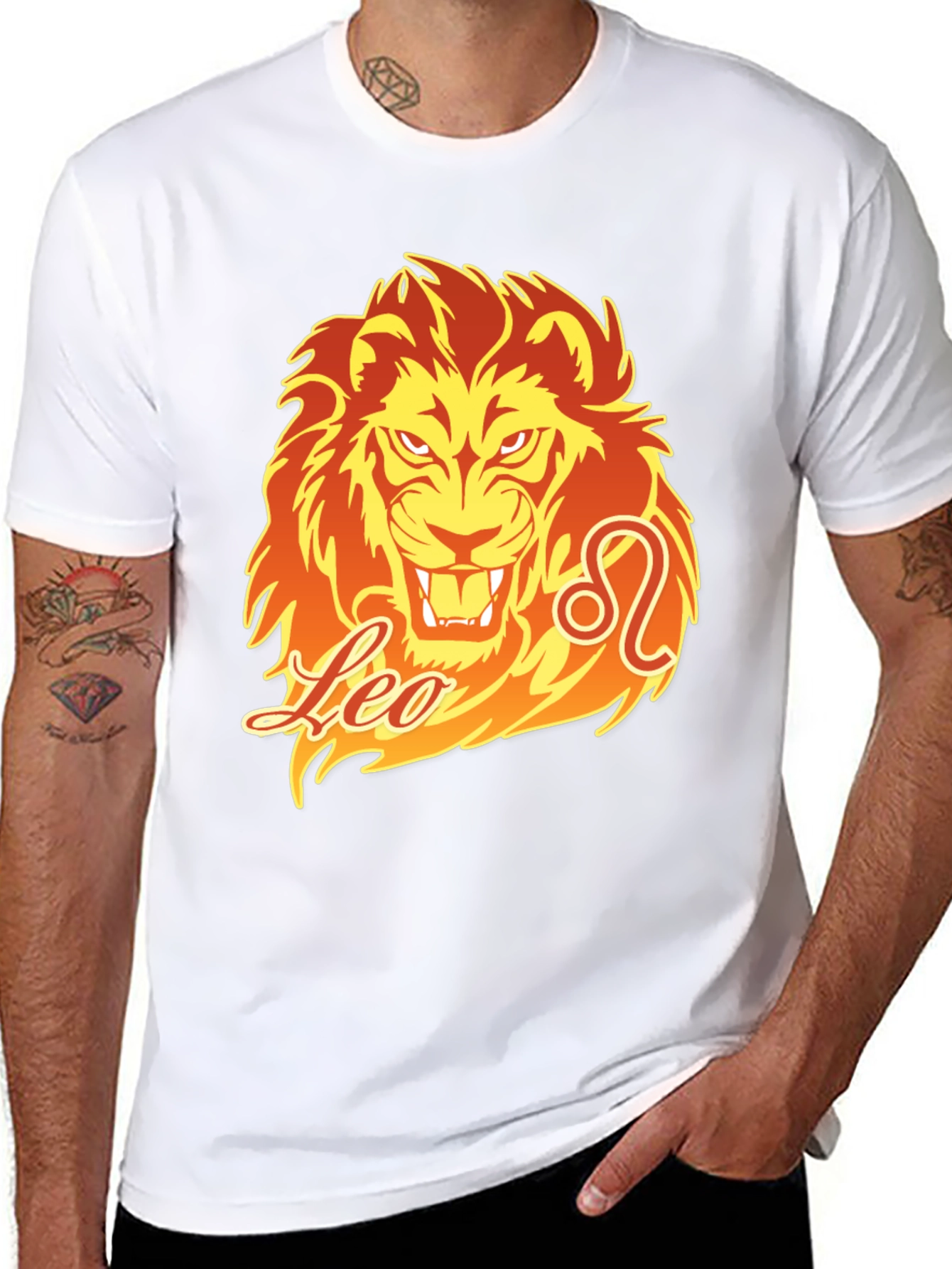 Leo Zodiac Graphic Print T-Shirt