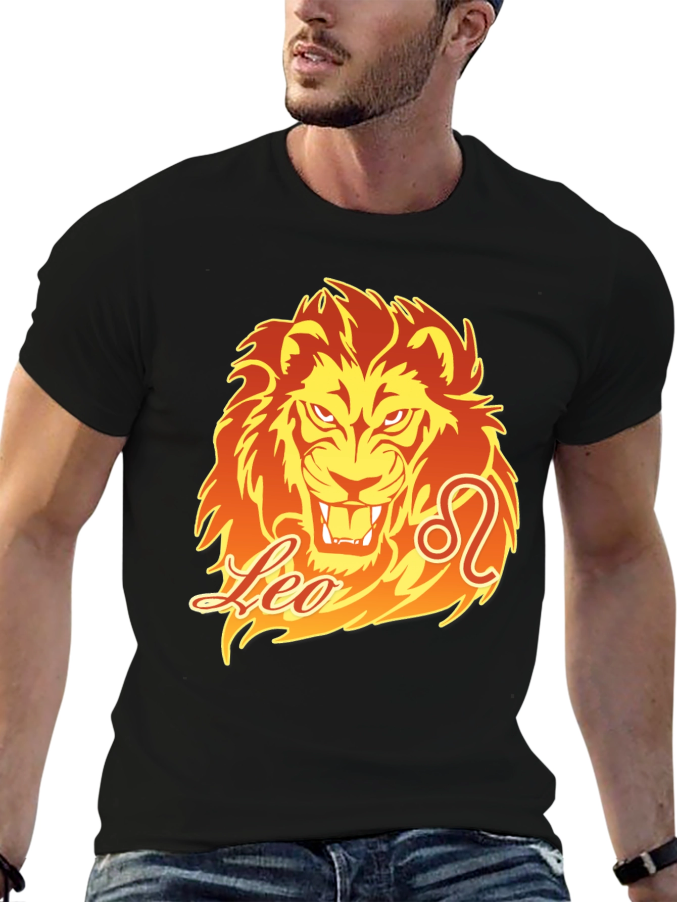 Leo Zodiac Graphic Print T-Shirt