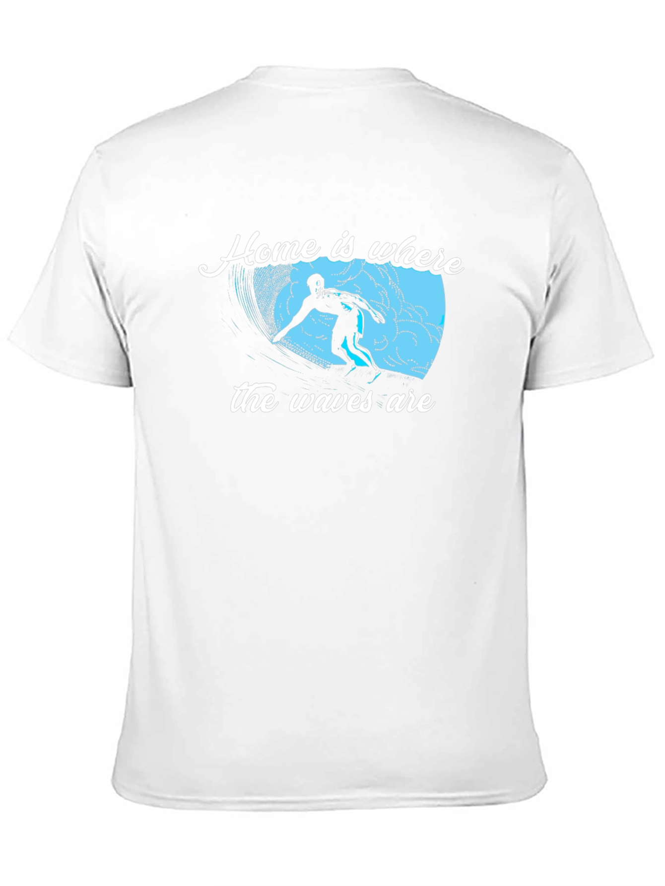 Home is Where the Waves Are Black T-Shirt