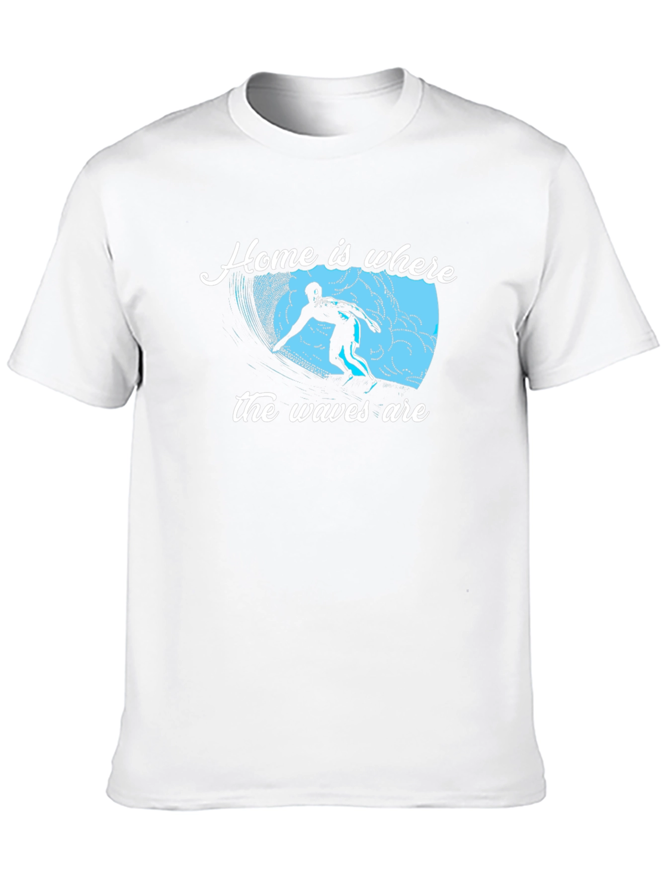 Home is Where the Waves Are Black T-Shirt