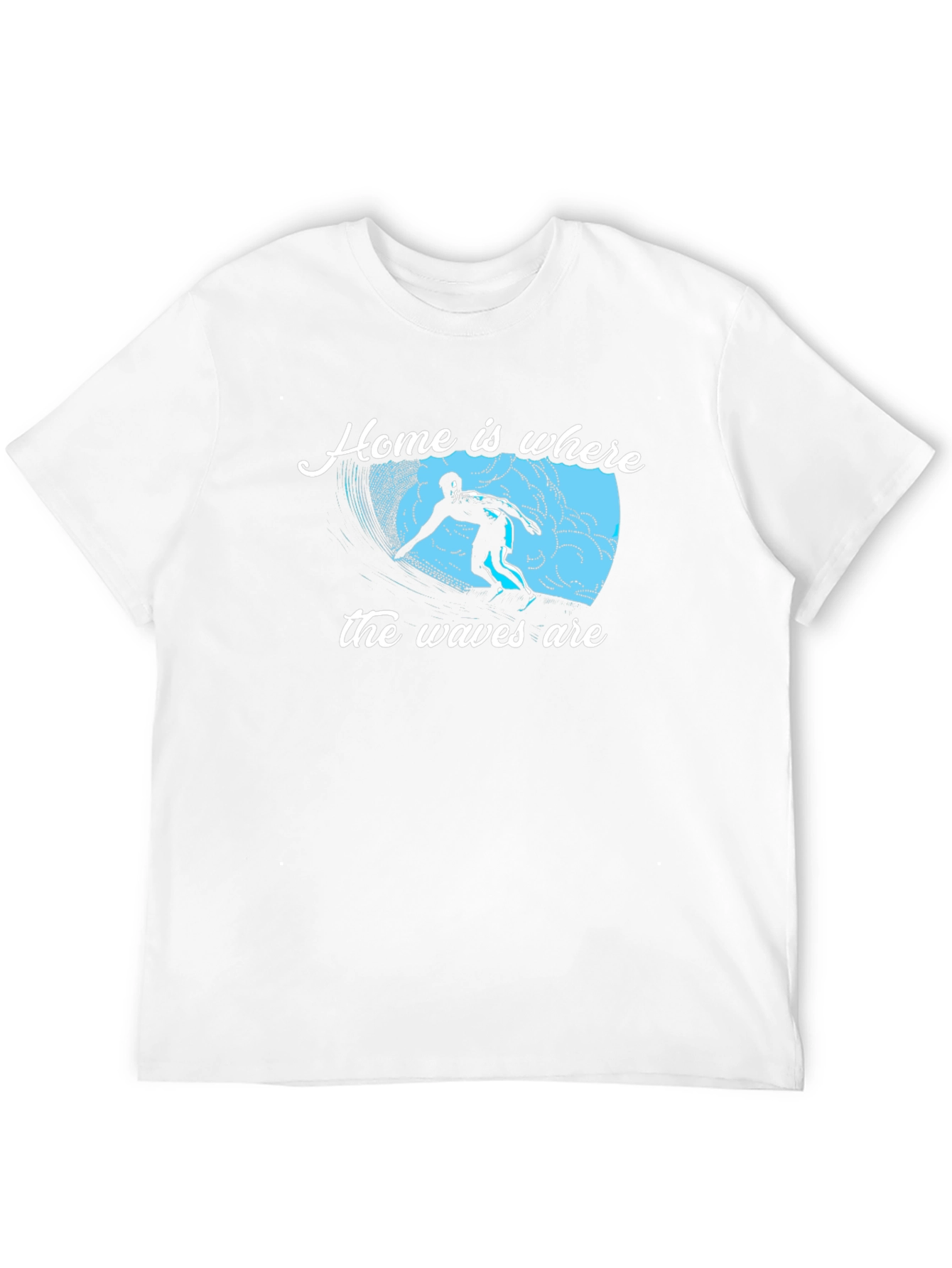 Home is Where the Waves Are Black T-Shirt