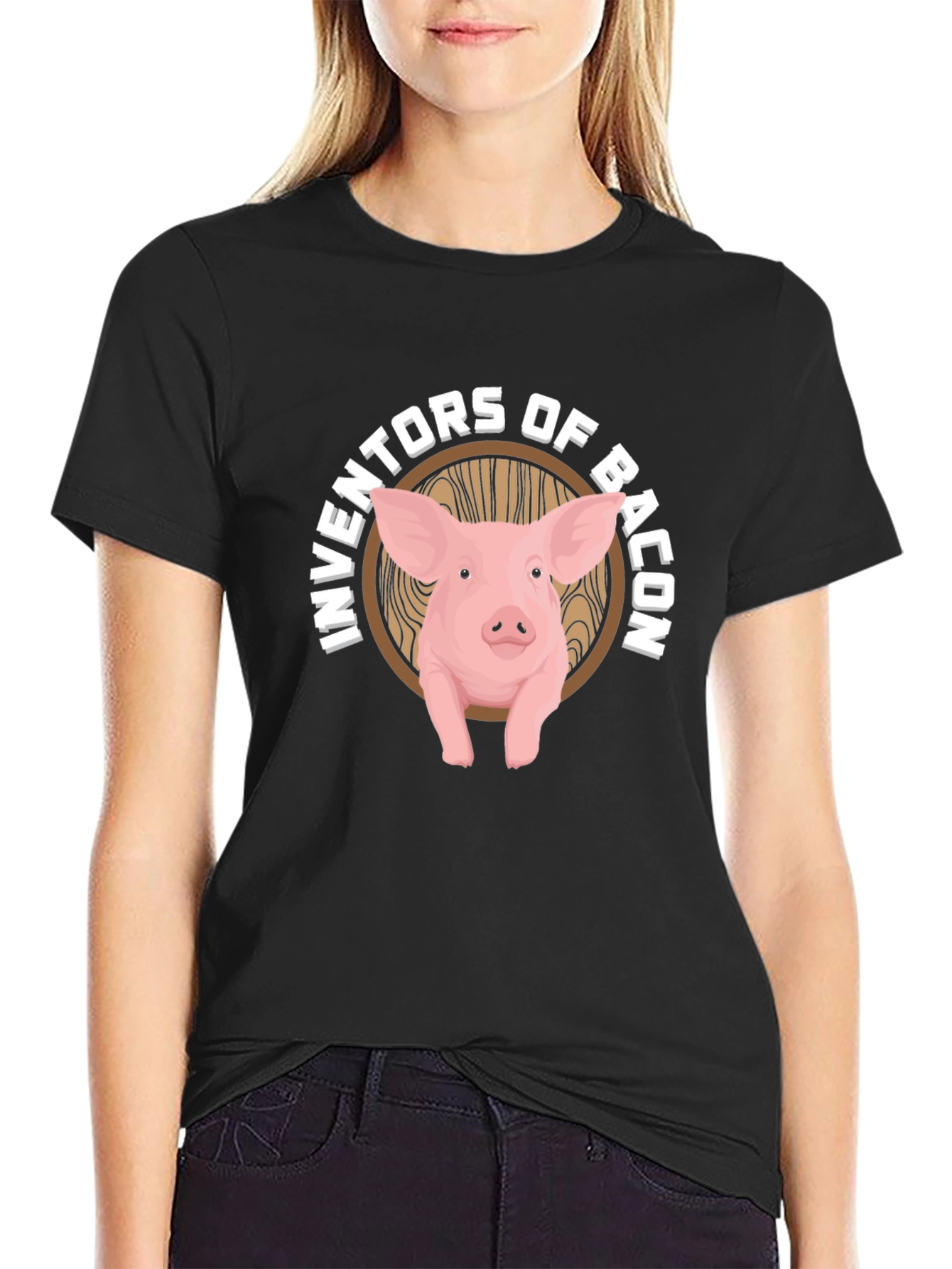 Inventors of Bacon Pig Graphic T-Shirt