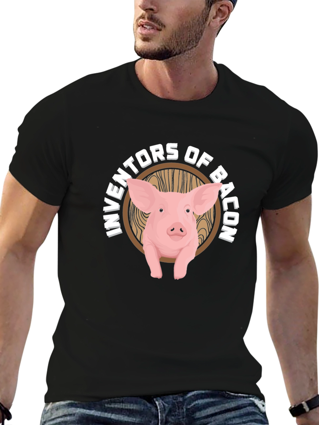 Inventors of Bacon Pig Graphic T-Shirt