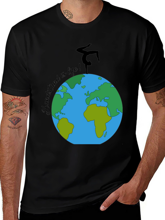 Handstand is Life T-Shirt - Earth Design