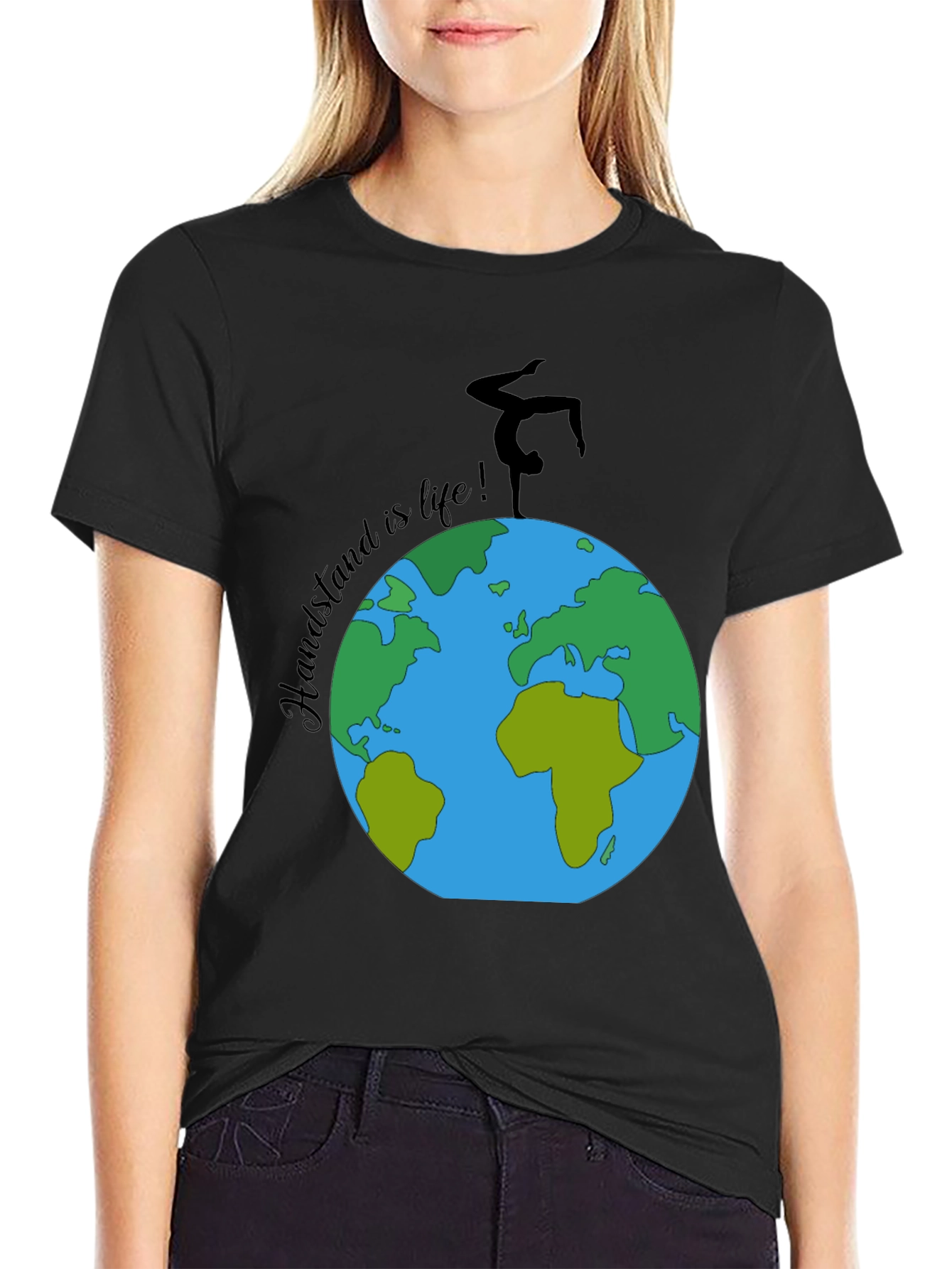 Handstand is Life T-Shirt - Earth Design