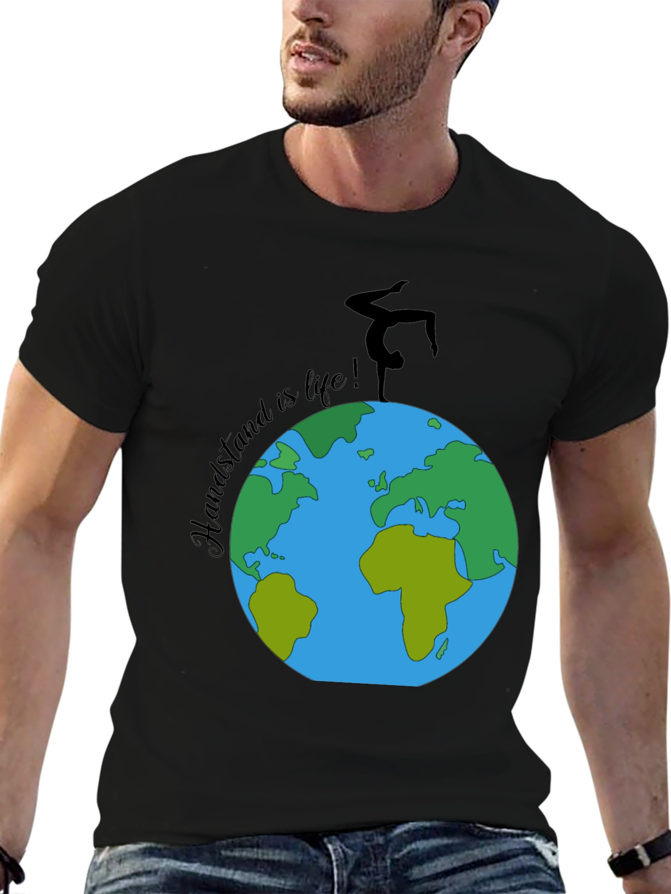 Handstand is Life T-Shirt - Earth Design