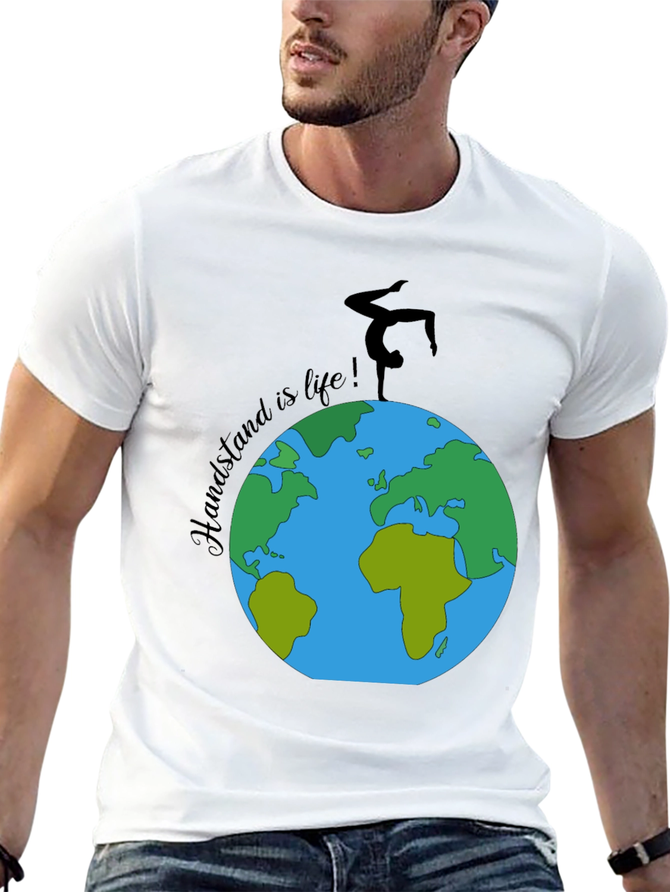 Handstand is Life T-Shirt - Earth Design