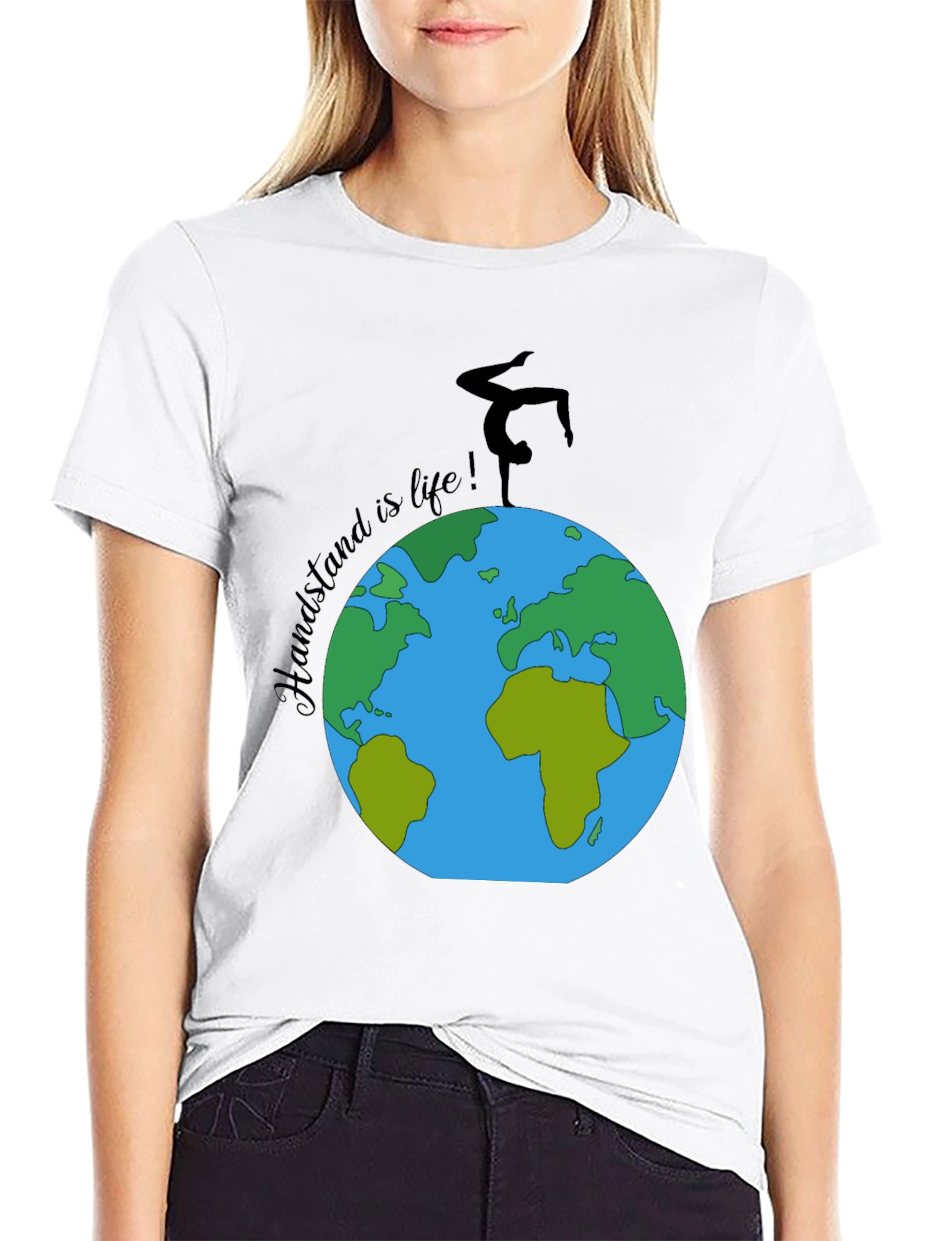 Handstand is Life T-Shirt - Earth Design