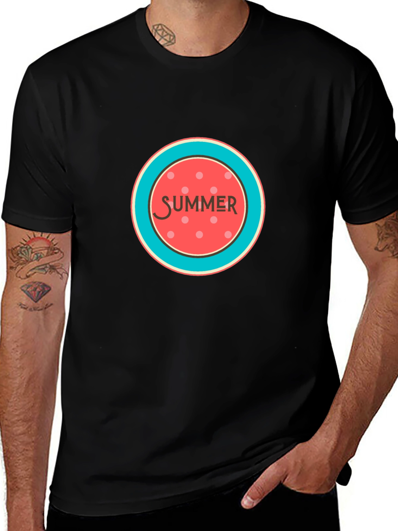 Summer Graphic Black T-Shirt