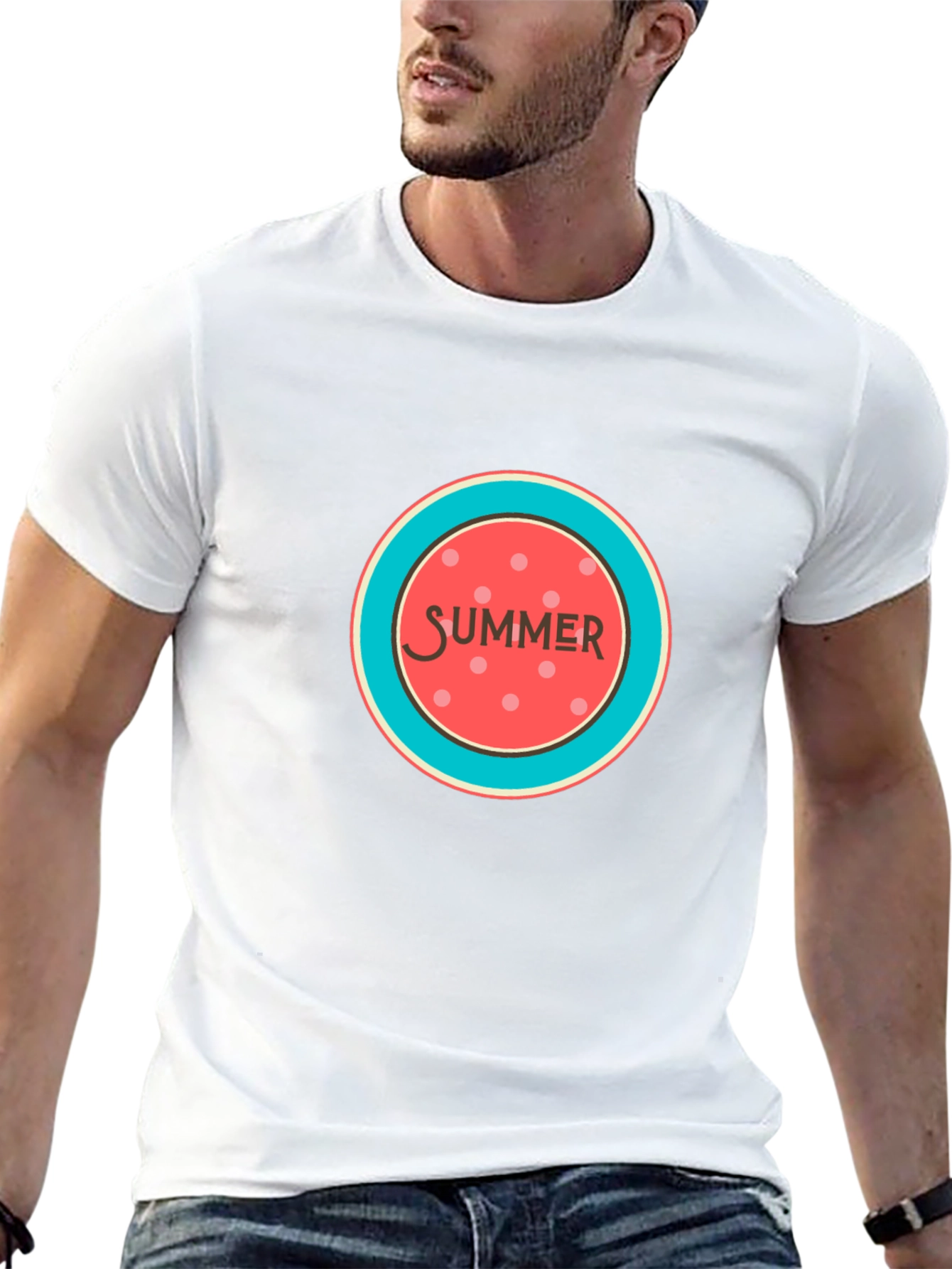 Summer Graphic Black T-Shirt