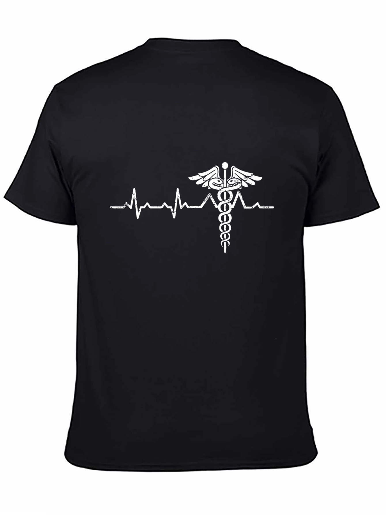 Heartbeat Caduceus T-Shirt - Medical Symbol Tee