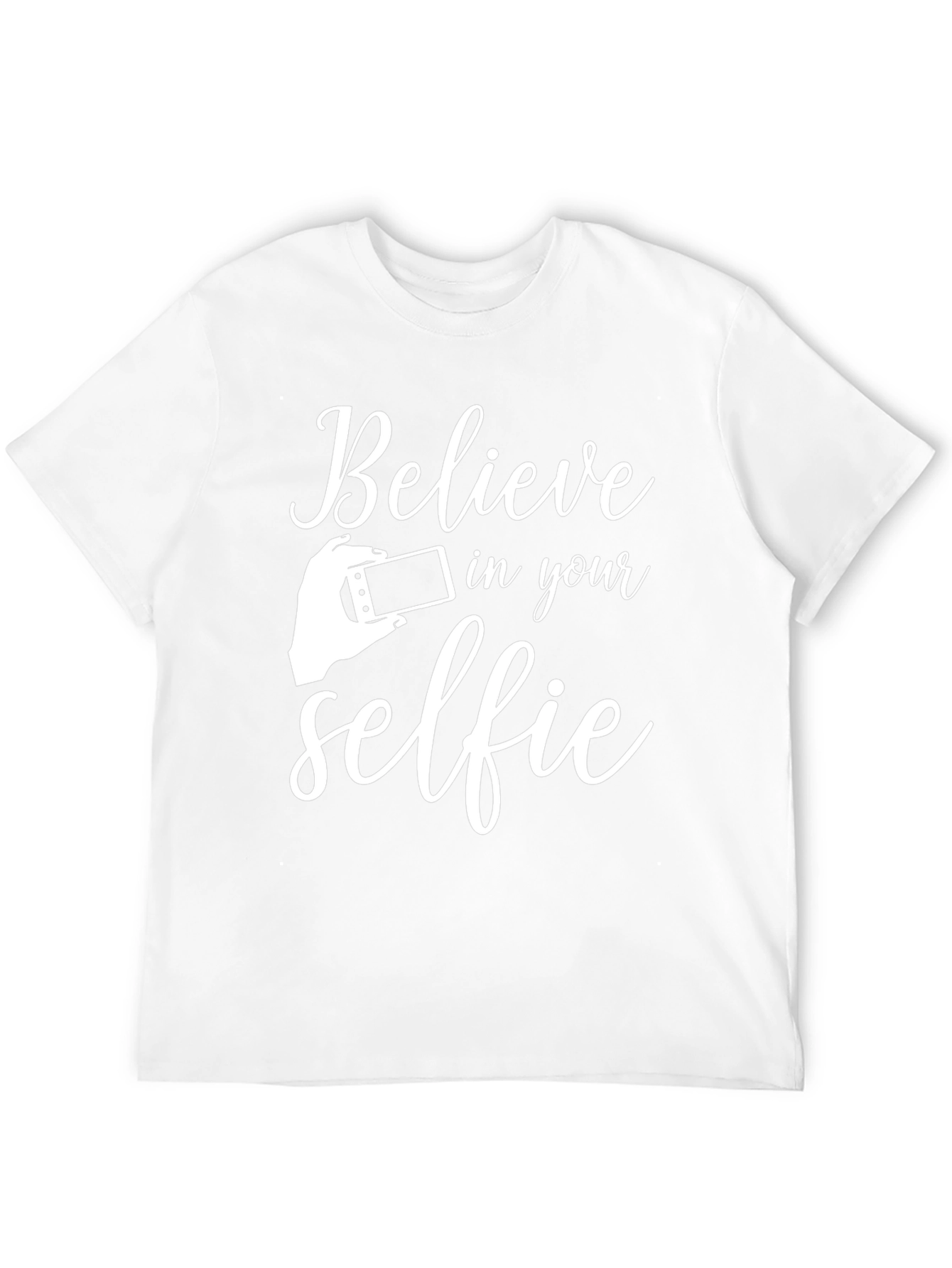 Believe in Your Selfie Black Graphic Tee
