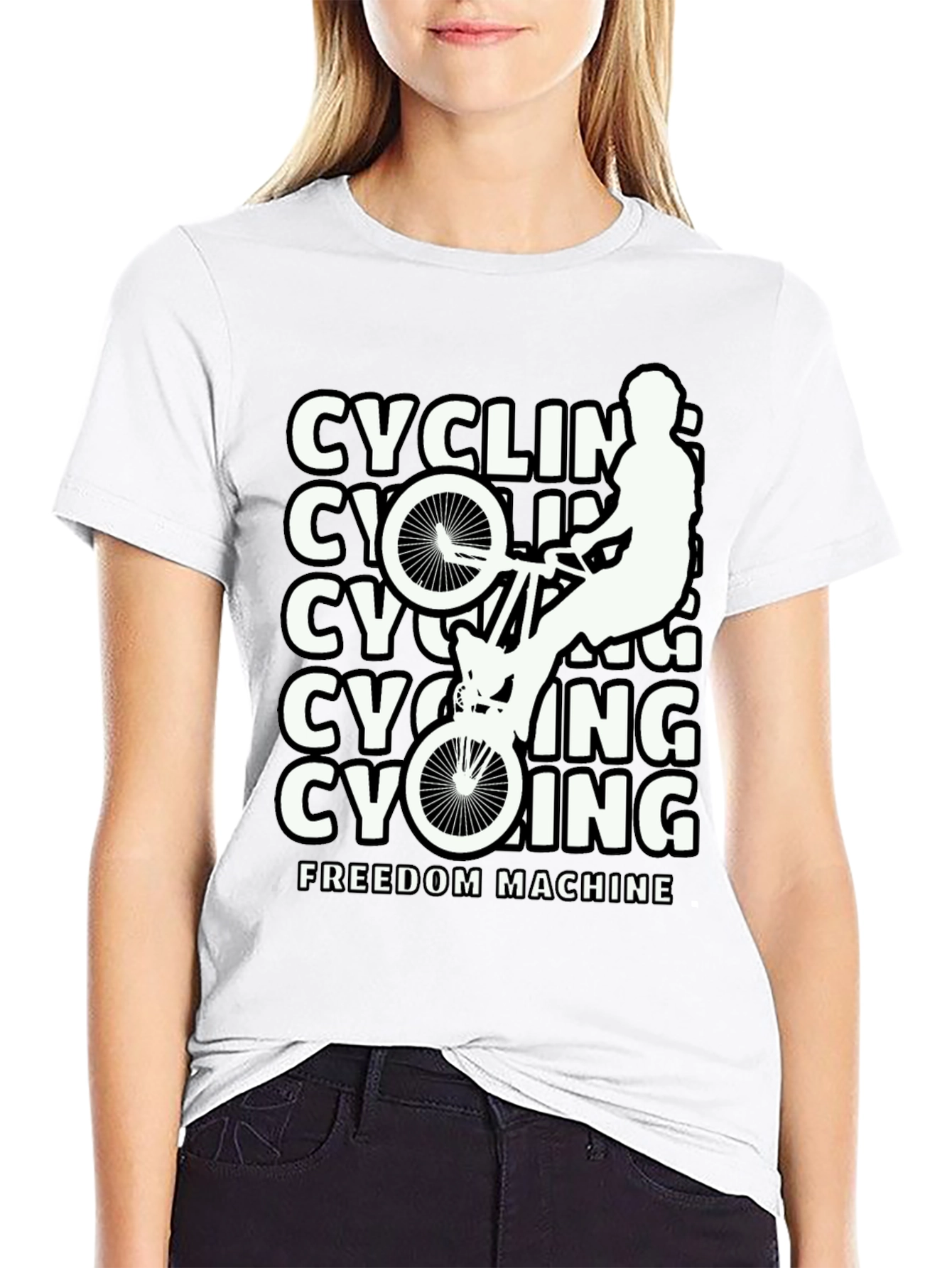 Cycling Freedom Machine Black T-Shirt