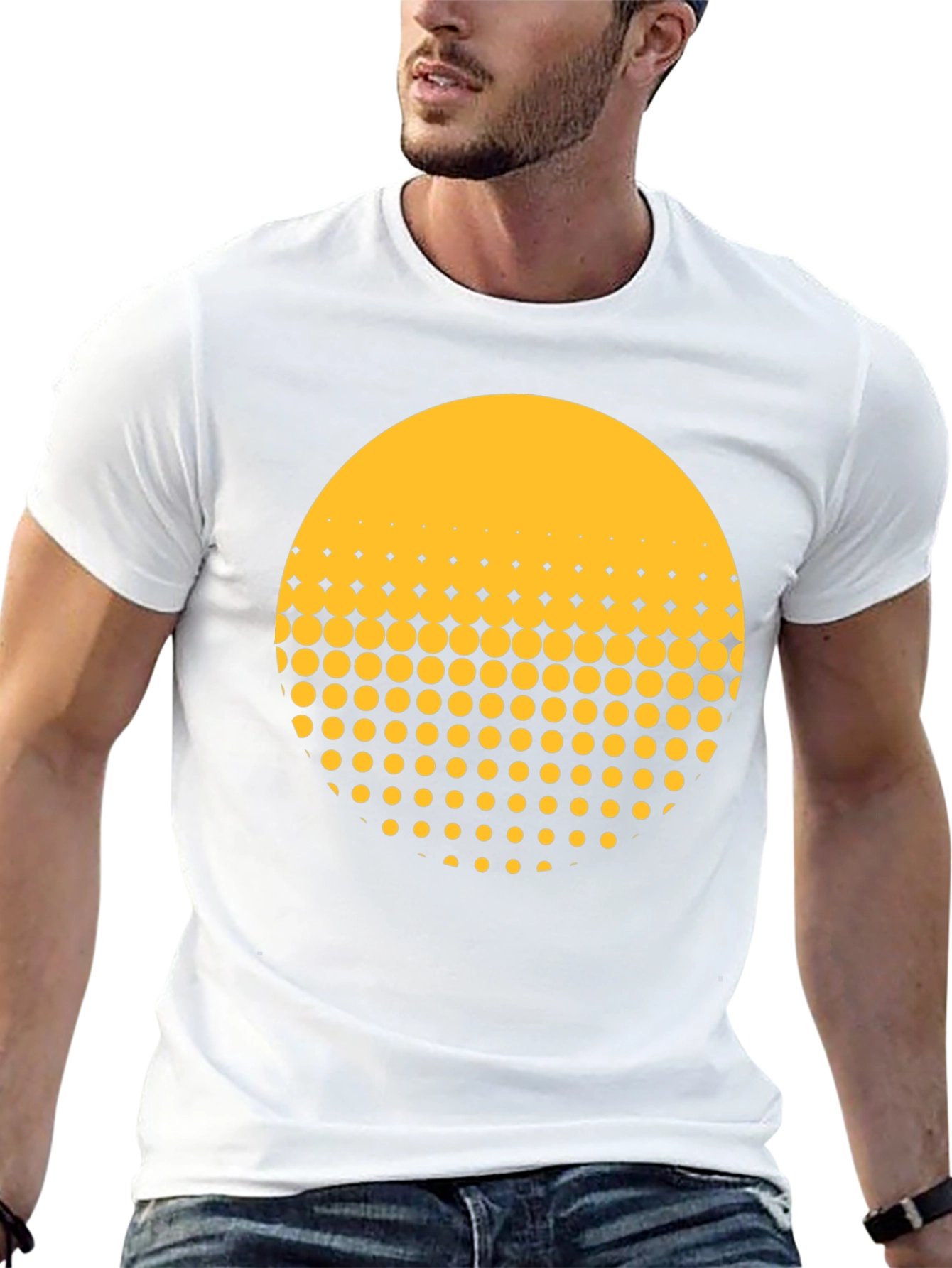 Modern Geometric Dot Fade T-Shirt