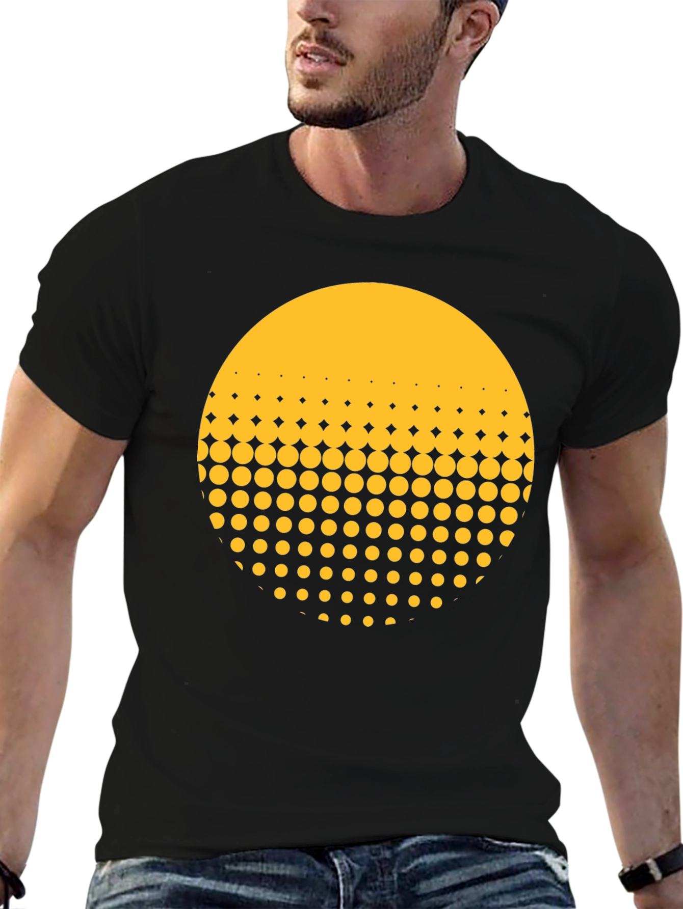 Modern Geometric Dot Fade T-Shirt