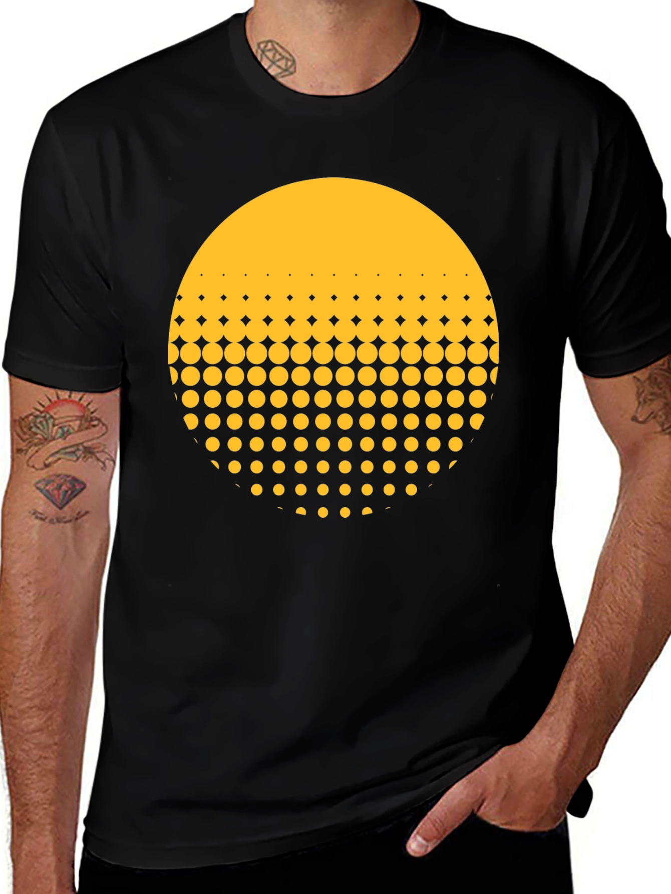 Modern Geometric Dot Fade T-Shirt